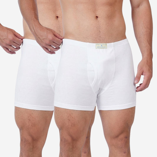 Men's Mid-Rise Classic Cotton Trunks - Pack of 2