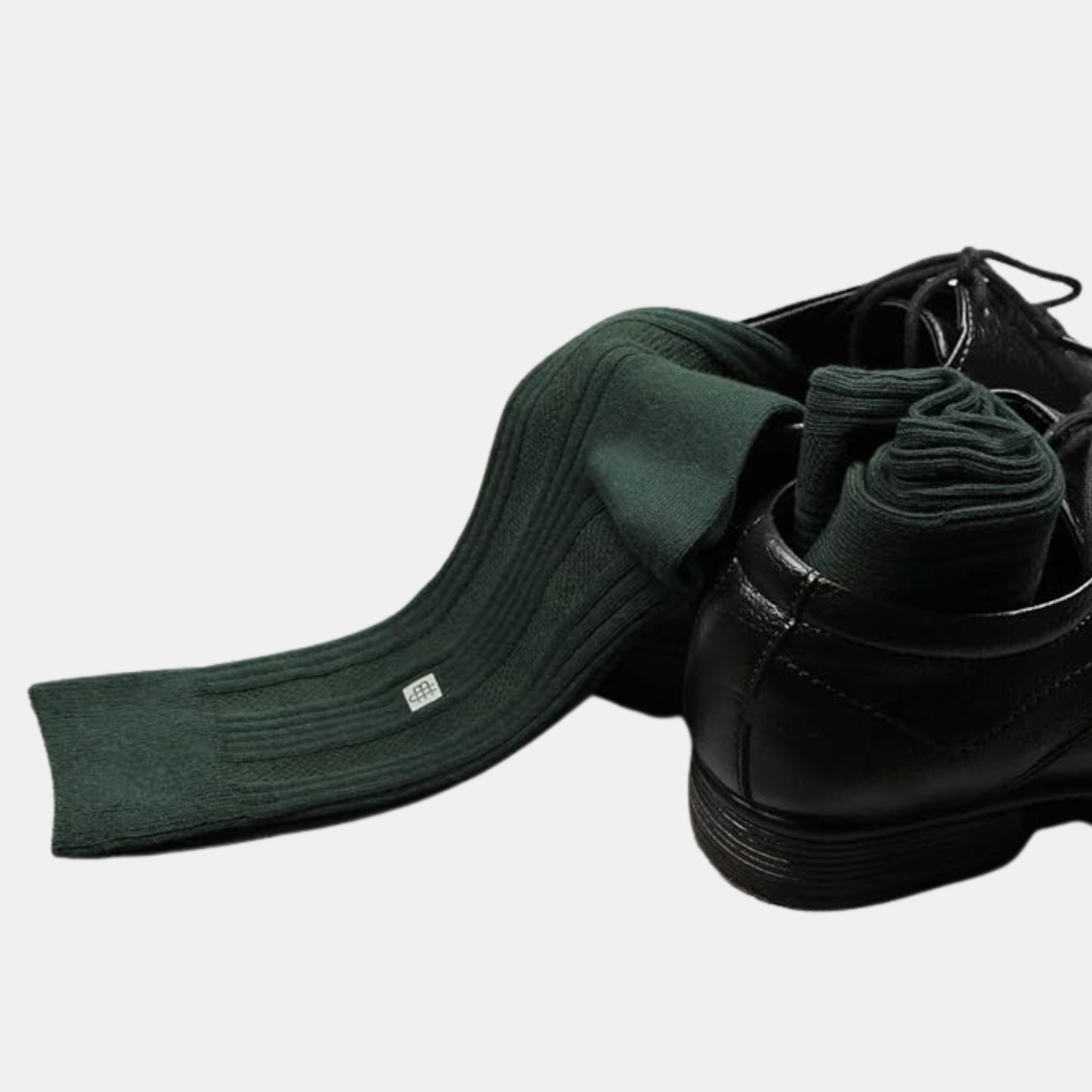 Men's Cosmic Ribbed Formal Socks - Bottle Green