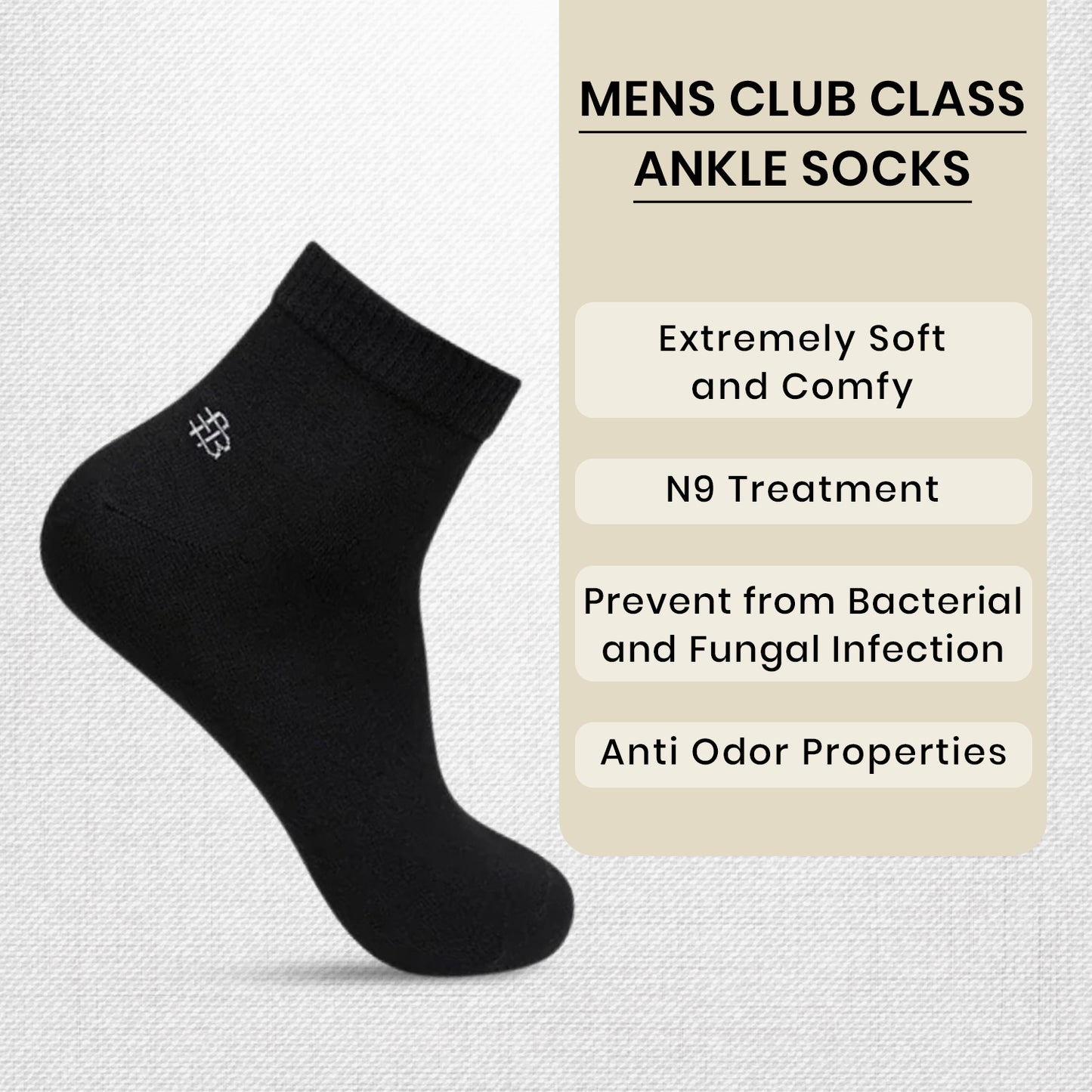 Men Club Class Navy Multi-pack Ankle Socks - Pack of 4