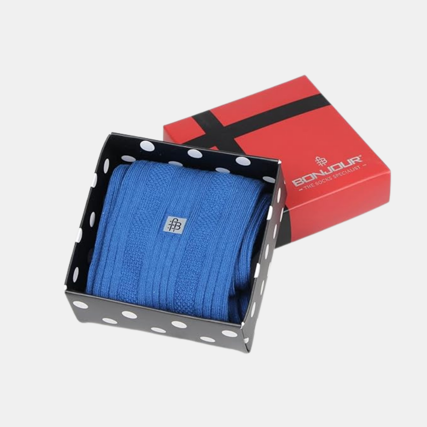 Cosmic Ribbed Formal Socks - Blue