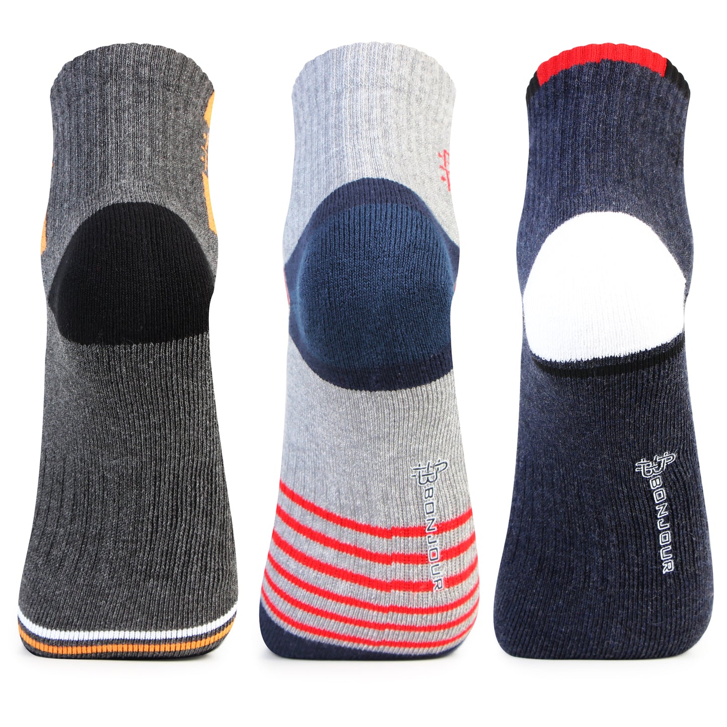 Men Cushioned Ankle Length Sports Socks -Pack Of 3