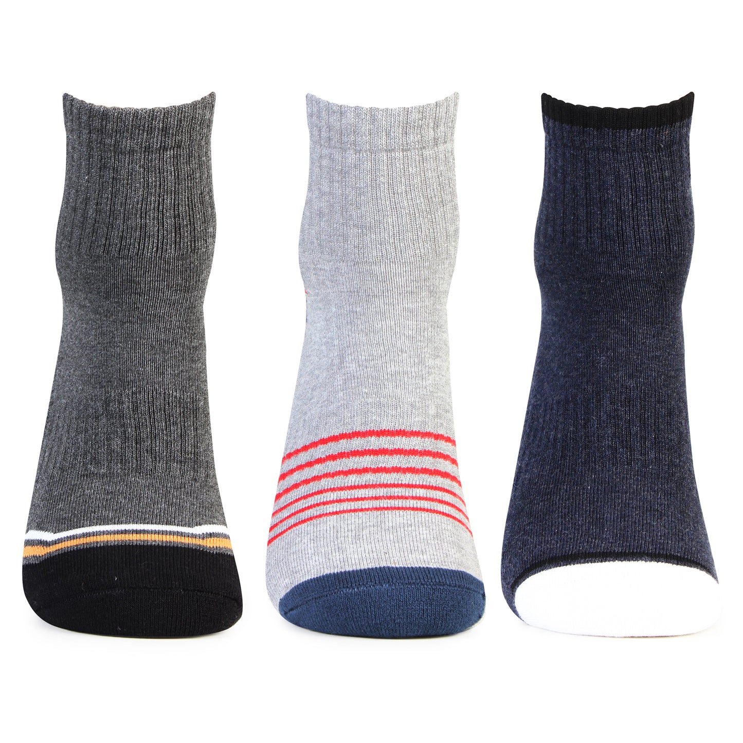 Men Cushioned Ankle Length Sports Socks -Pack Of 3
