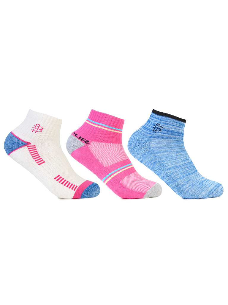 Women Cushioned Ankle Length Sports Socks -Pack Of 3