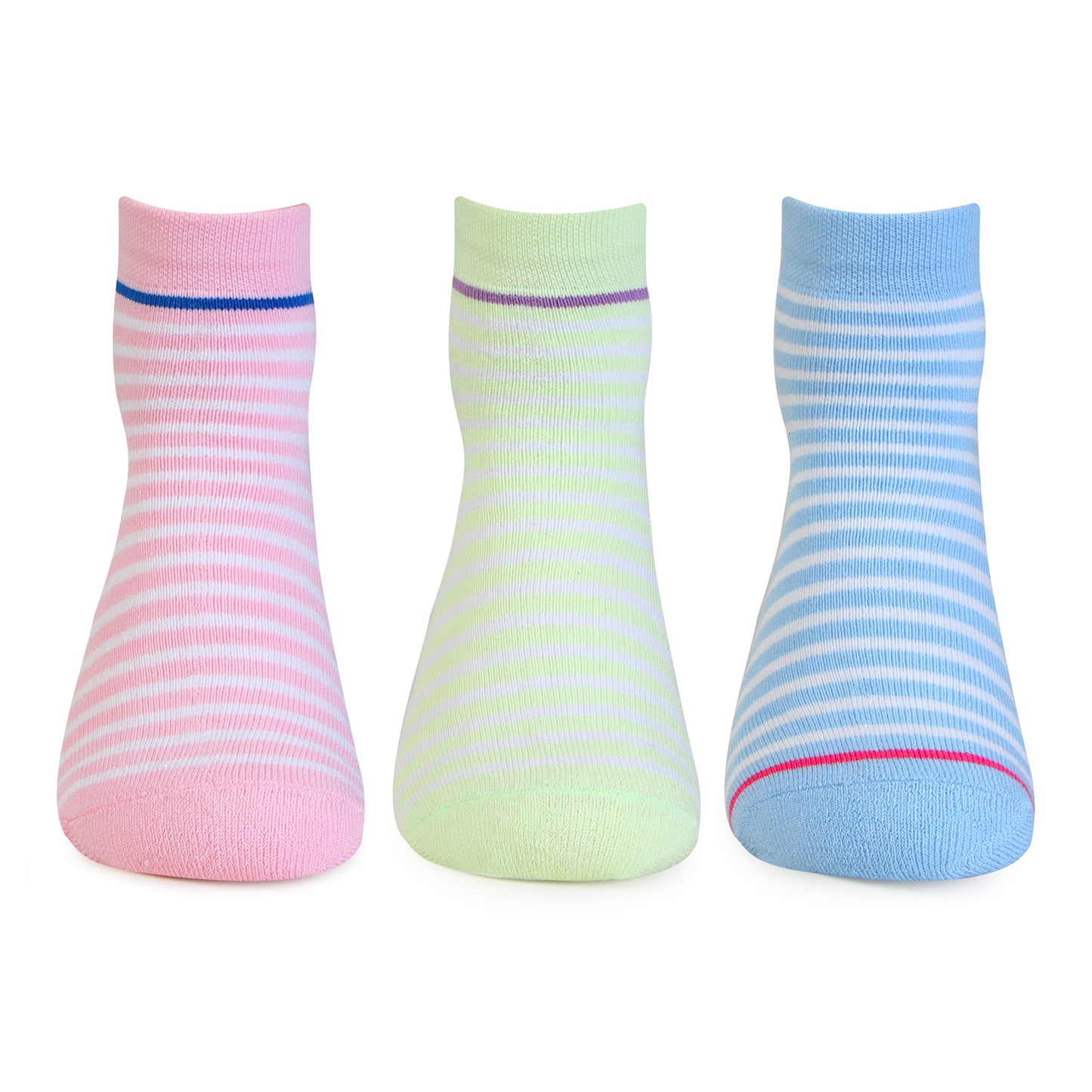 Women Ankle Length Cushioned Sports Socks-Pack Of 3