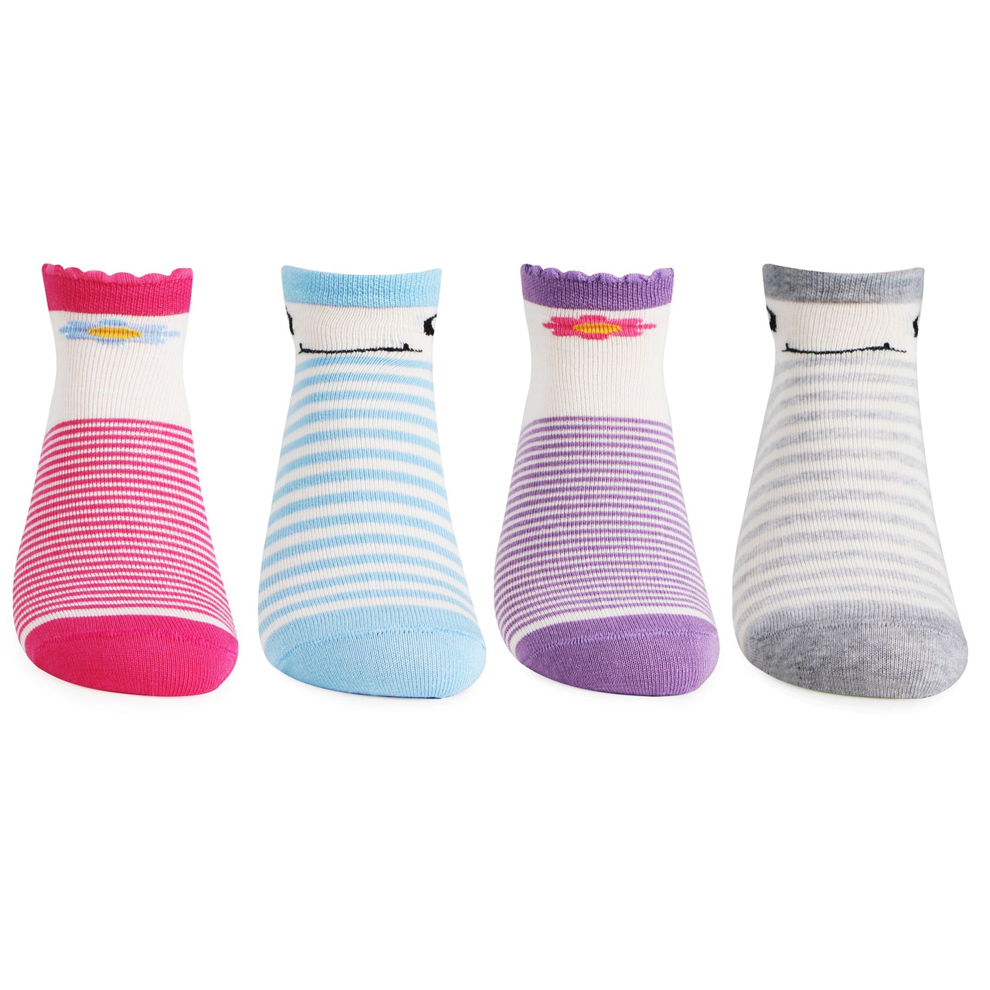 Women Secret Length Fancy Socks-Pack Of 4