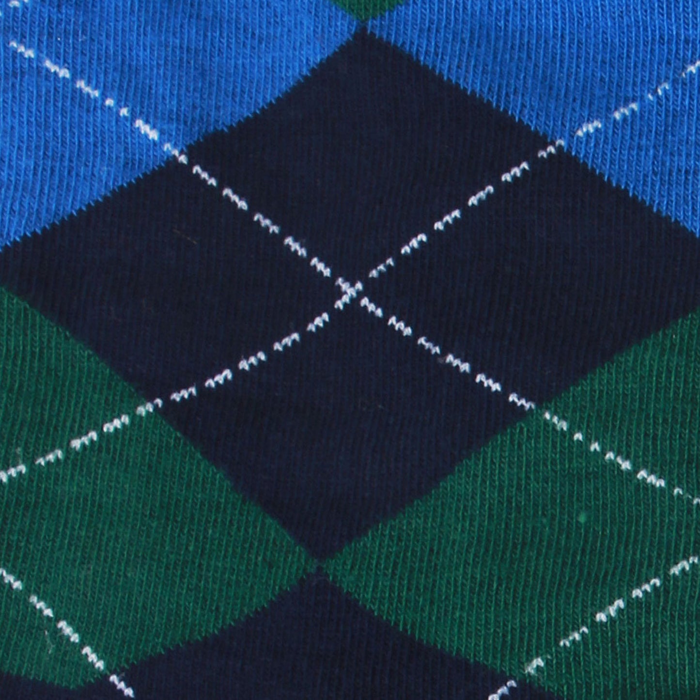 Men's Cotton Argyle Designer Signature Socks - Navy