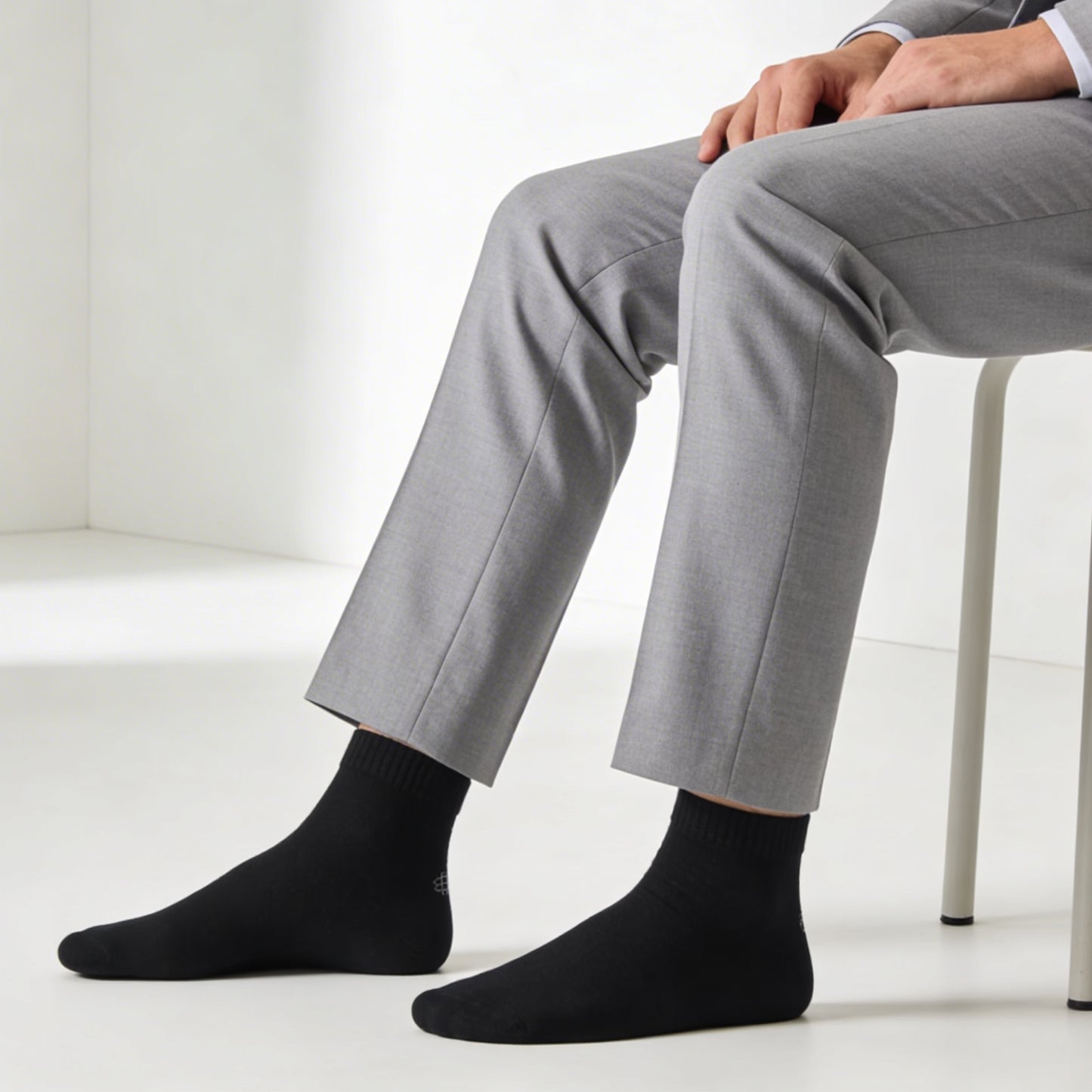 Men Club Class Black Ankle Socks - Pack of 4