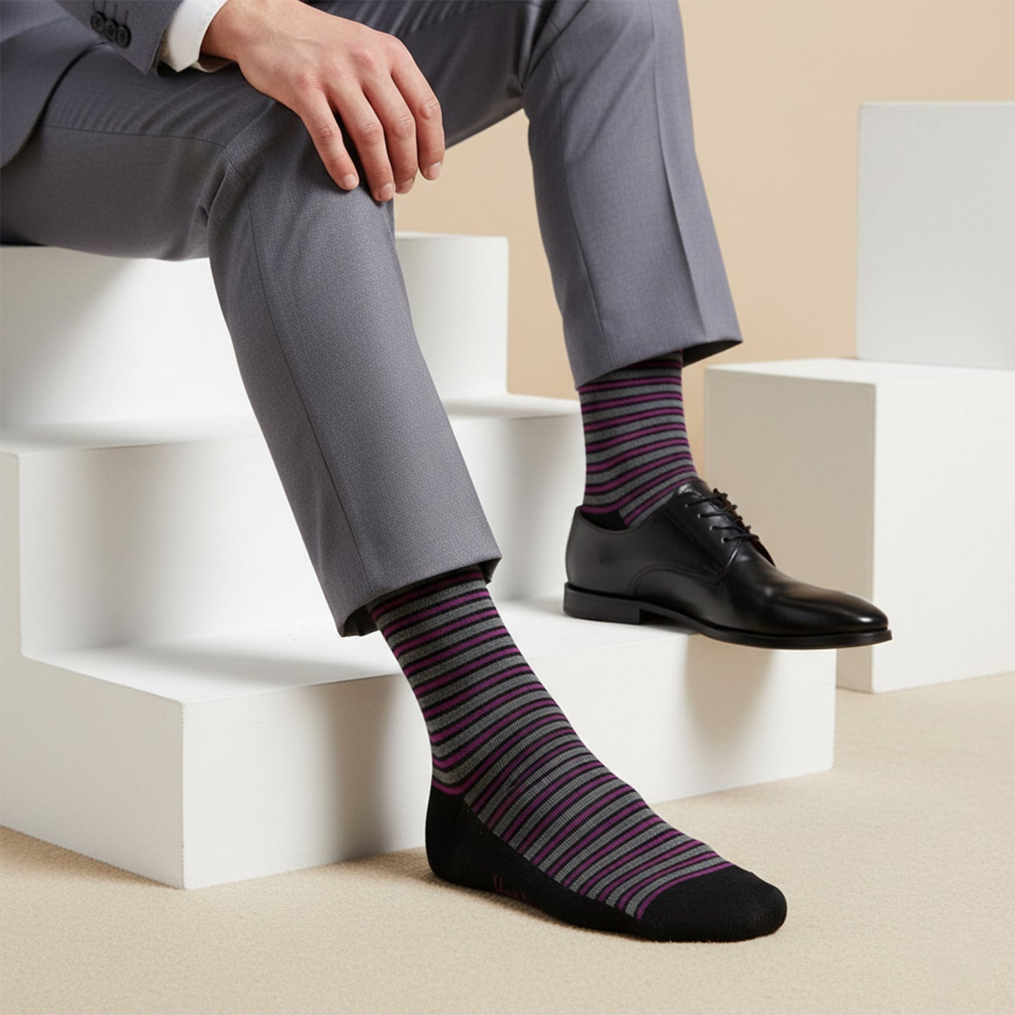 Hush Puppies Men's Multicolored Crew Socks - Pack of 3