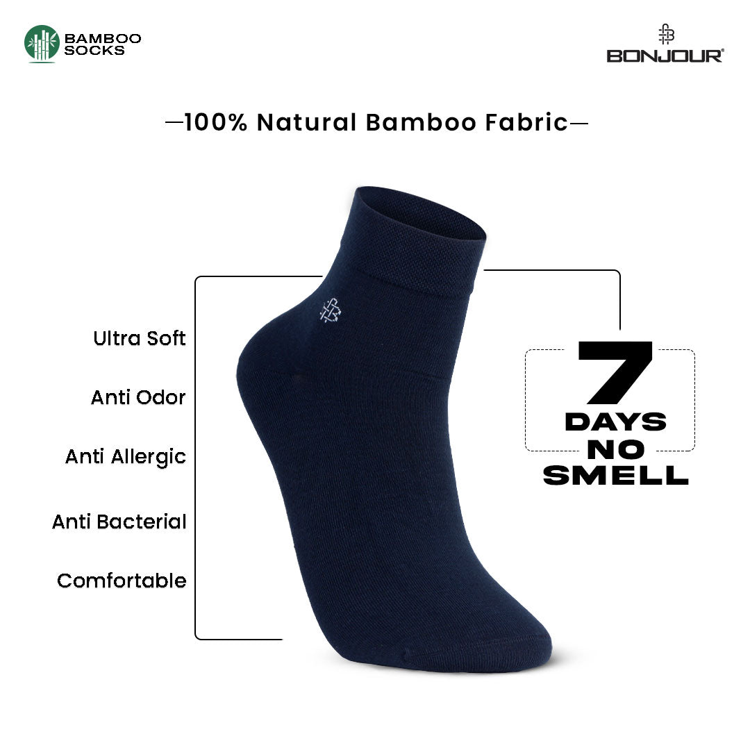 Bamboo Fiber Classic Ankle Socks - infographic