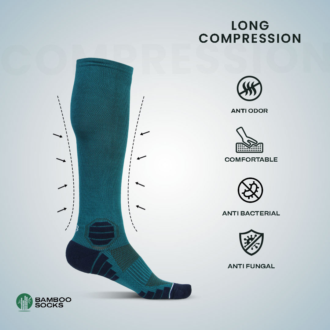 White Bamboo Compression Socks - infographic