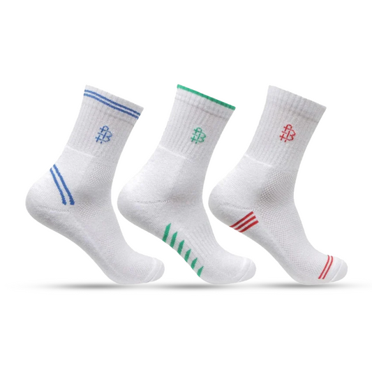 Bonjour Men's Crew Length Cotton Socks- Pack Of 3