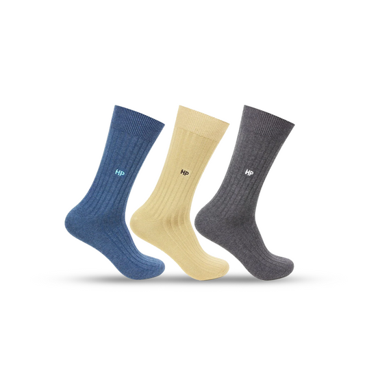 Hush Puppies Men's Cotton Crew Rib Socks - Pack of 3