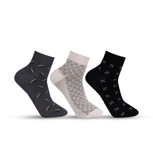 Hush Puppies Men's Cotton Ankle Socks - Pack of 3