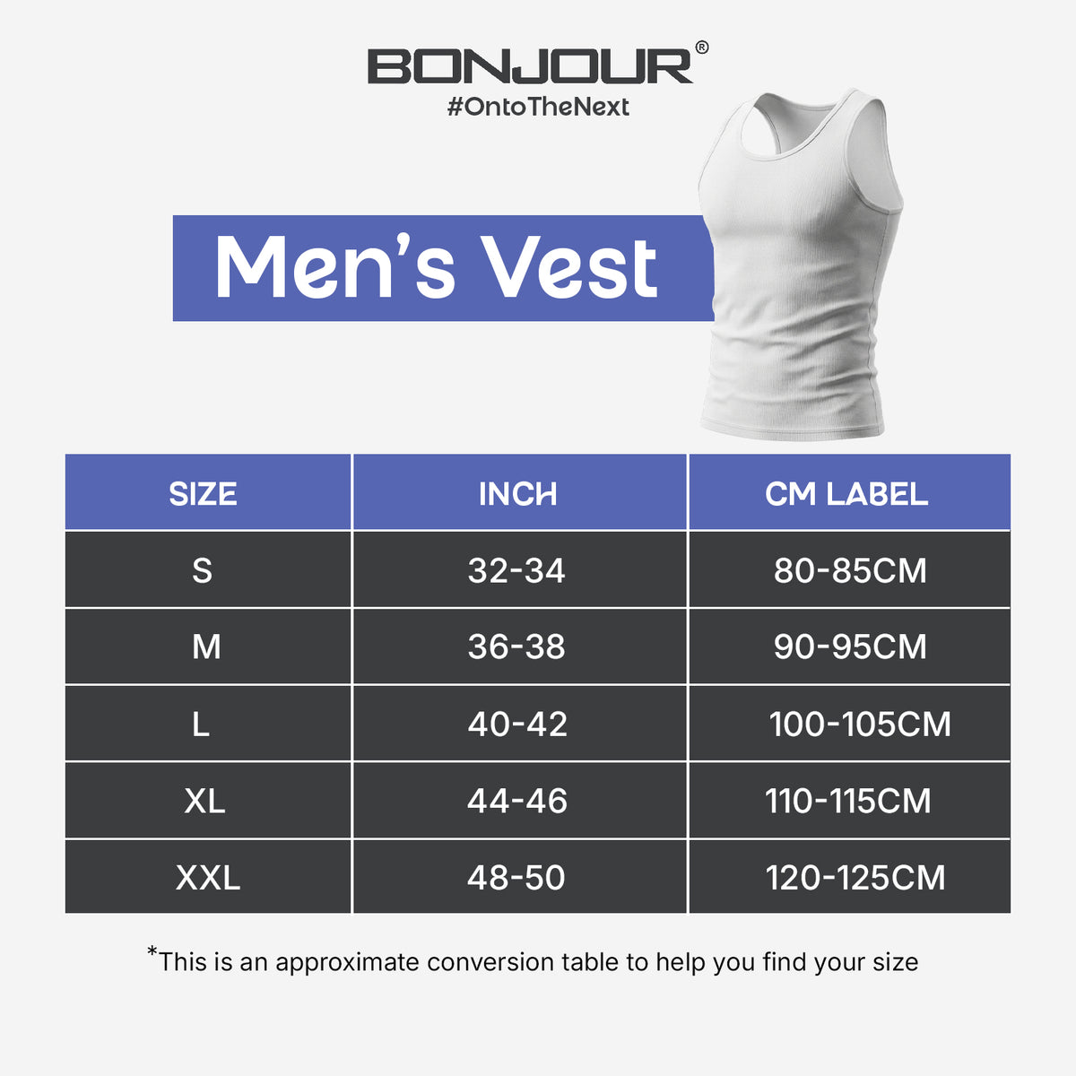 Bamboo Vest for Men - White (Pack of 1)