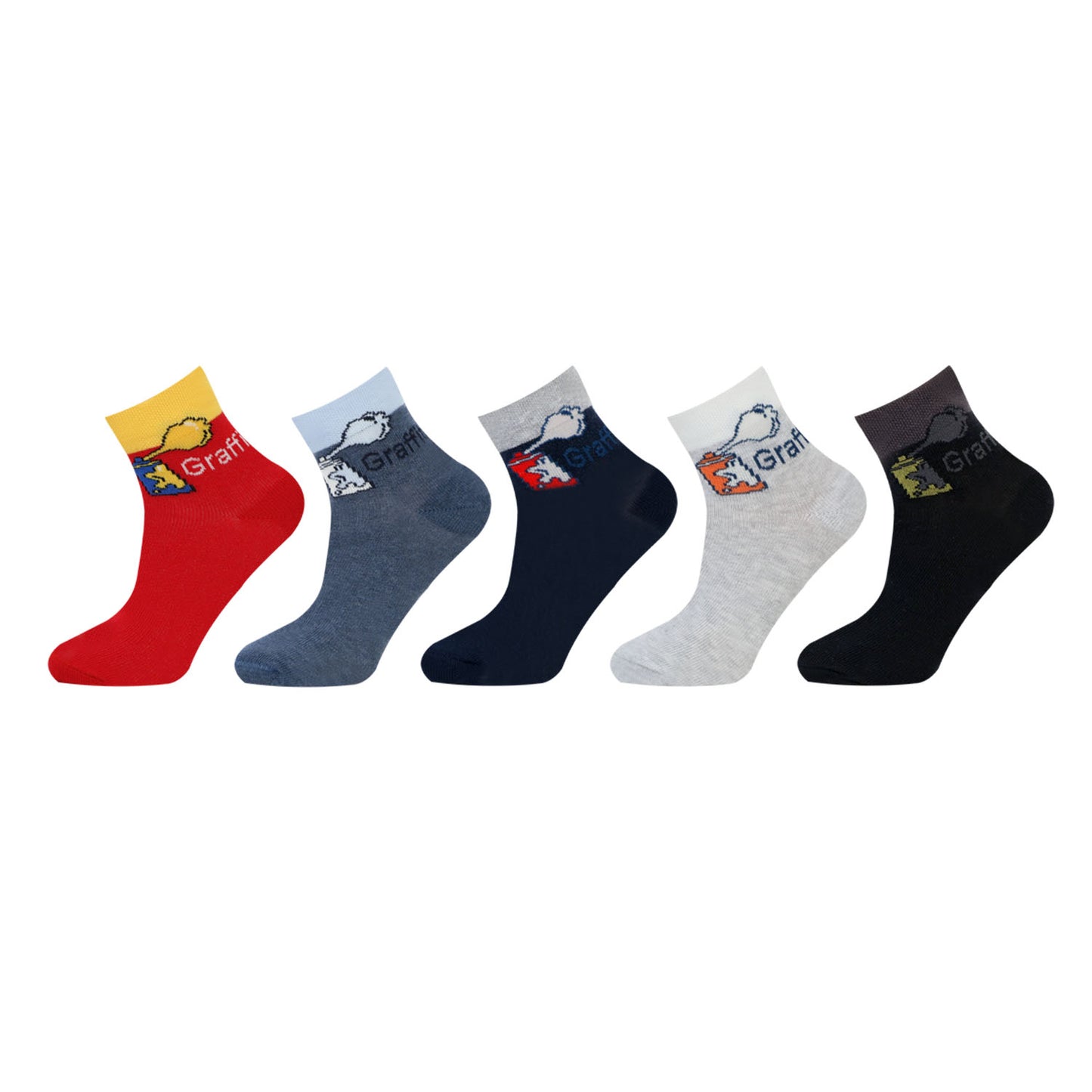Kids Fancy Ankle Socks for Boys Pack of 5