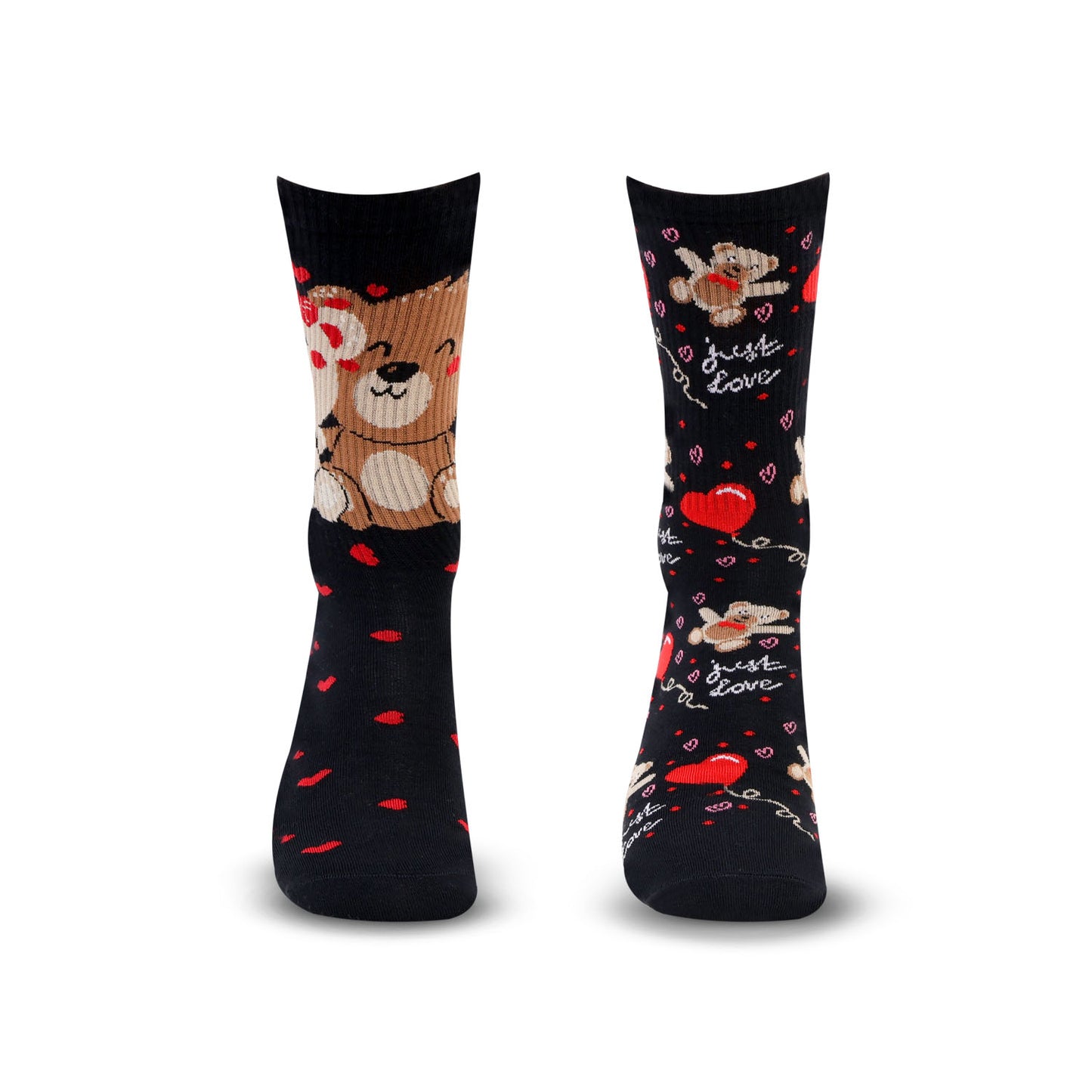 Couple Crew Length Socks - Black
