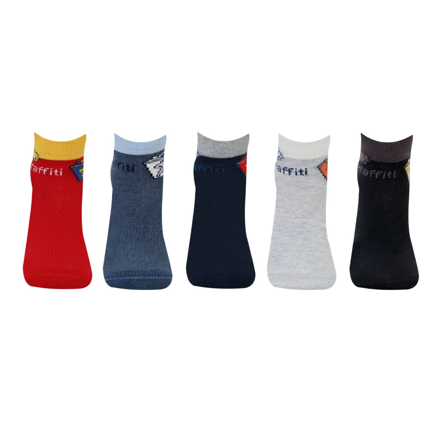 Kids Fancy Ankle Socks for Boys Pack of 5