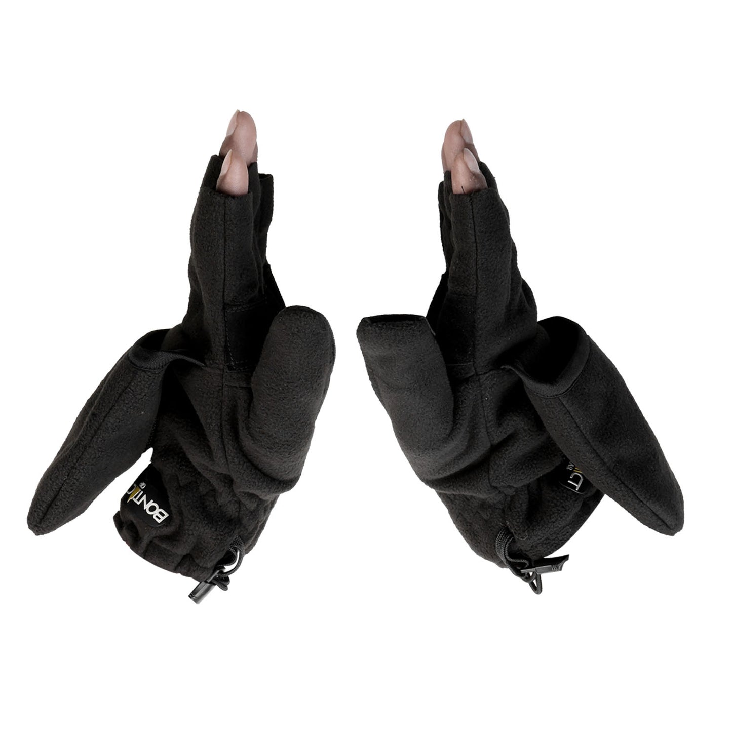 Men's Winter Half Finger Gloves with Flip Cover