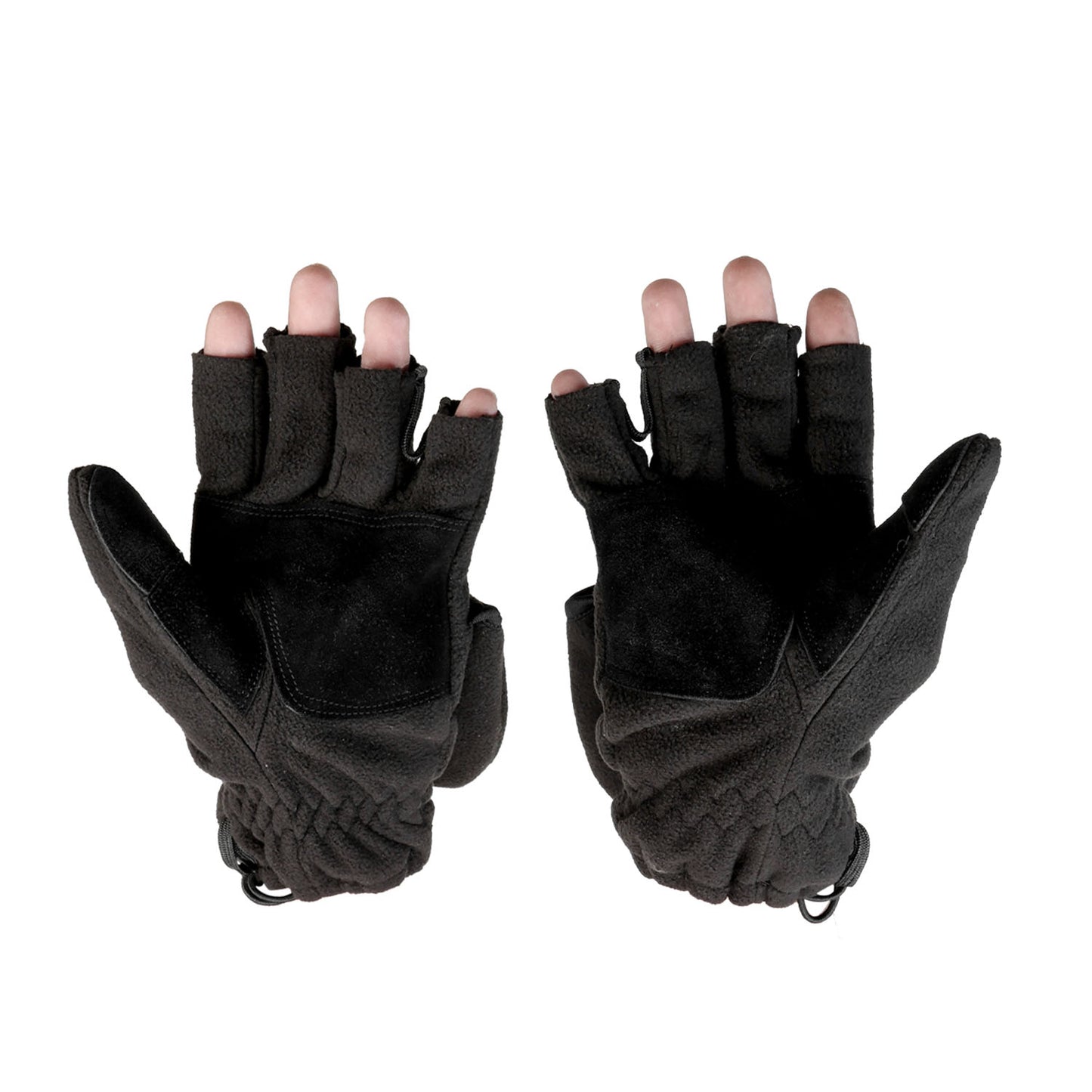 Men's Winter Half Finger Gloves with Flip Cover