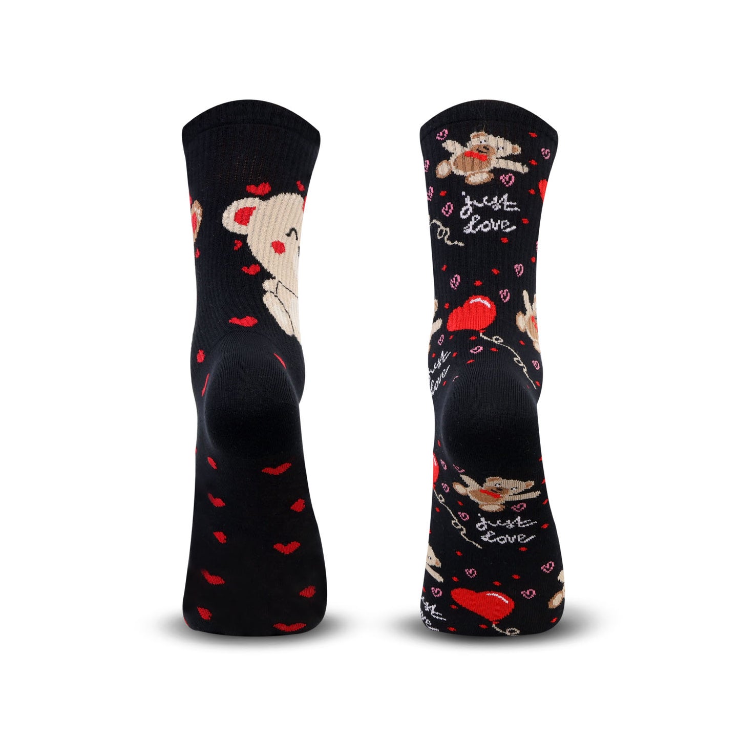 Couple Crew Length Socks - Black