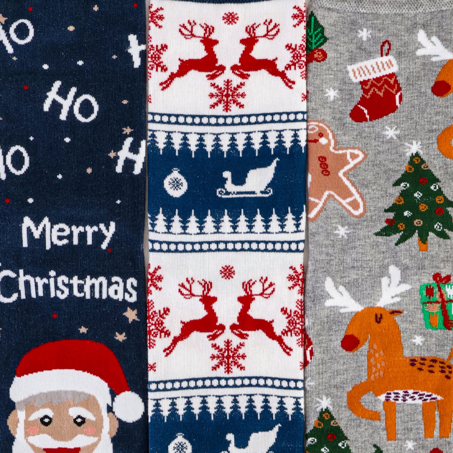 Unisex Christmas Socks for Men & Women - (Pack of 3)