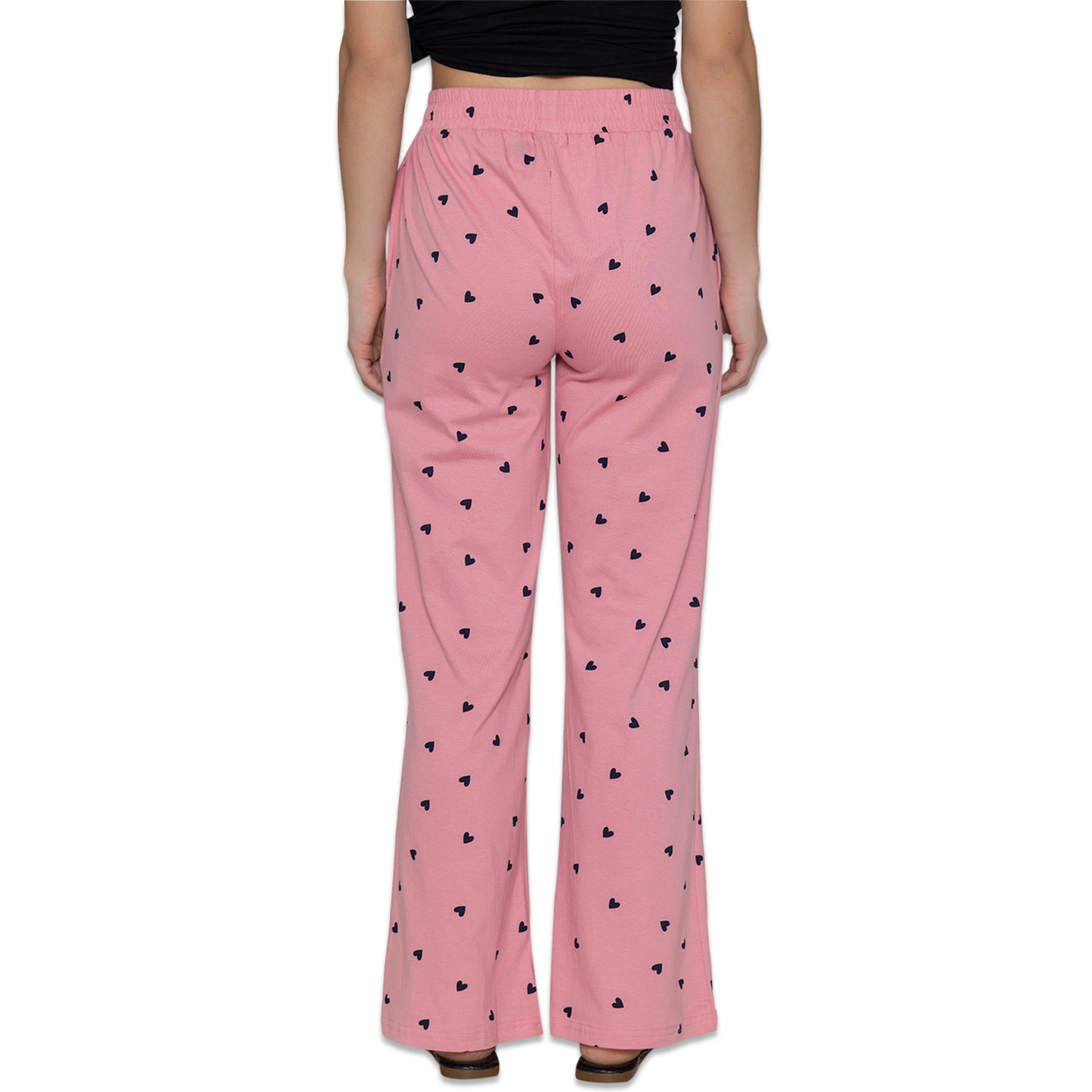 Women Printed Flared Pants - Pink
