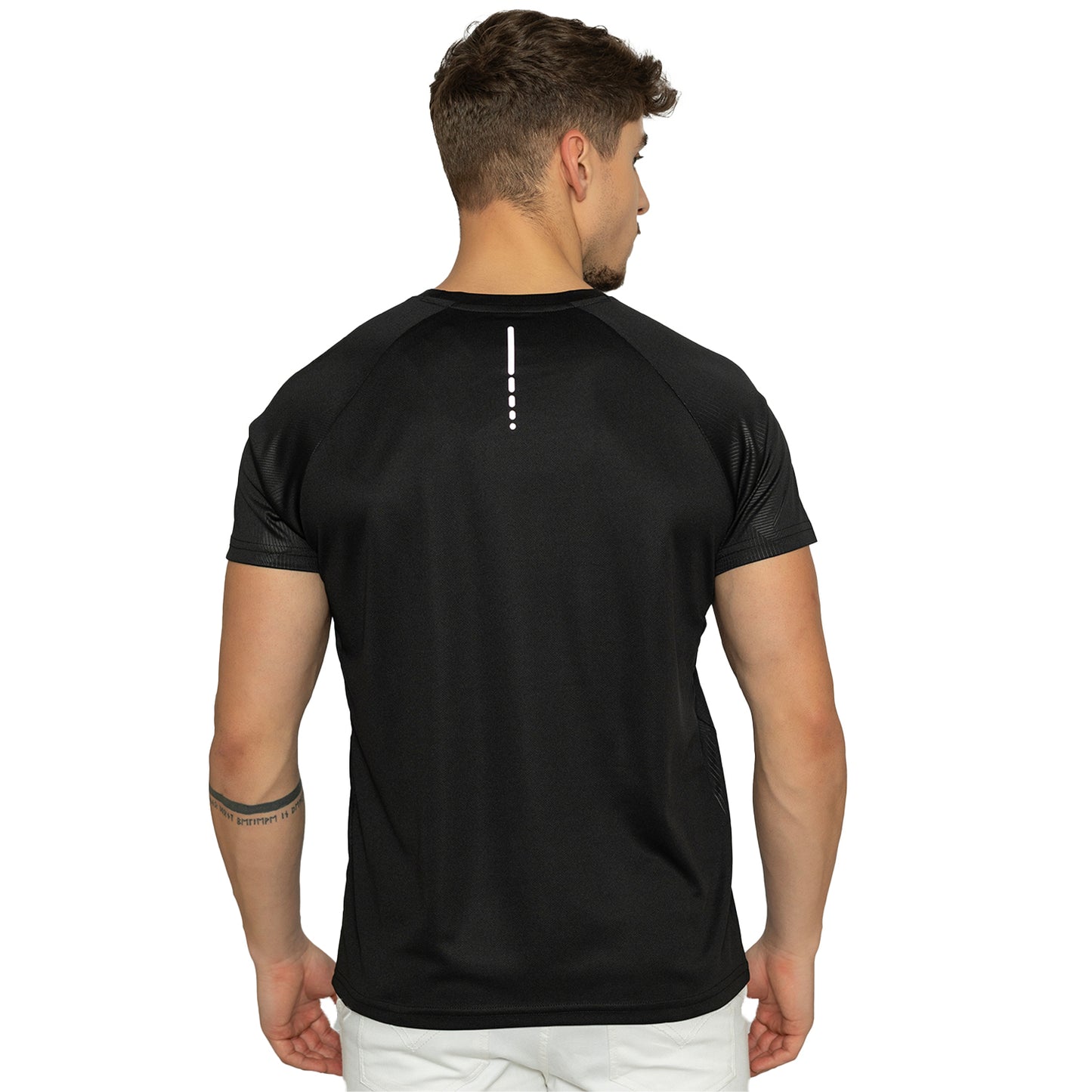 Men Printed Round Neck T-Shirt - Black