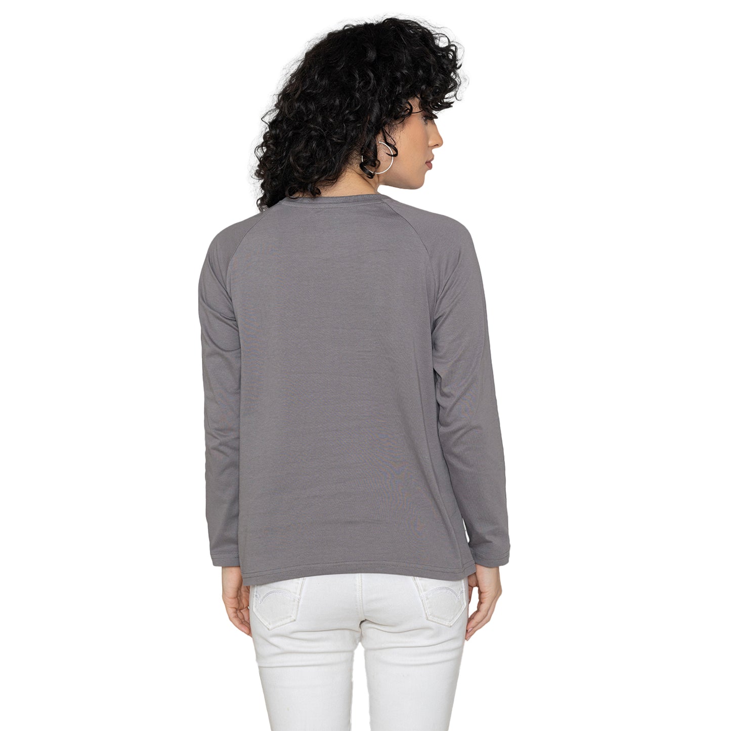 Women's V-Neck Lounge Wear T-Shirt - Grey