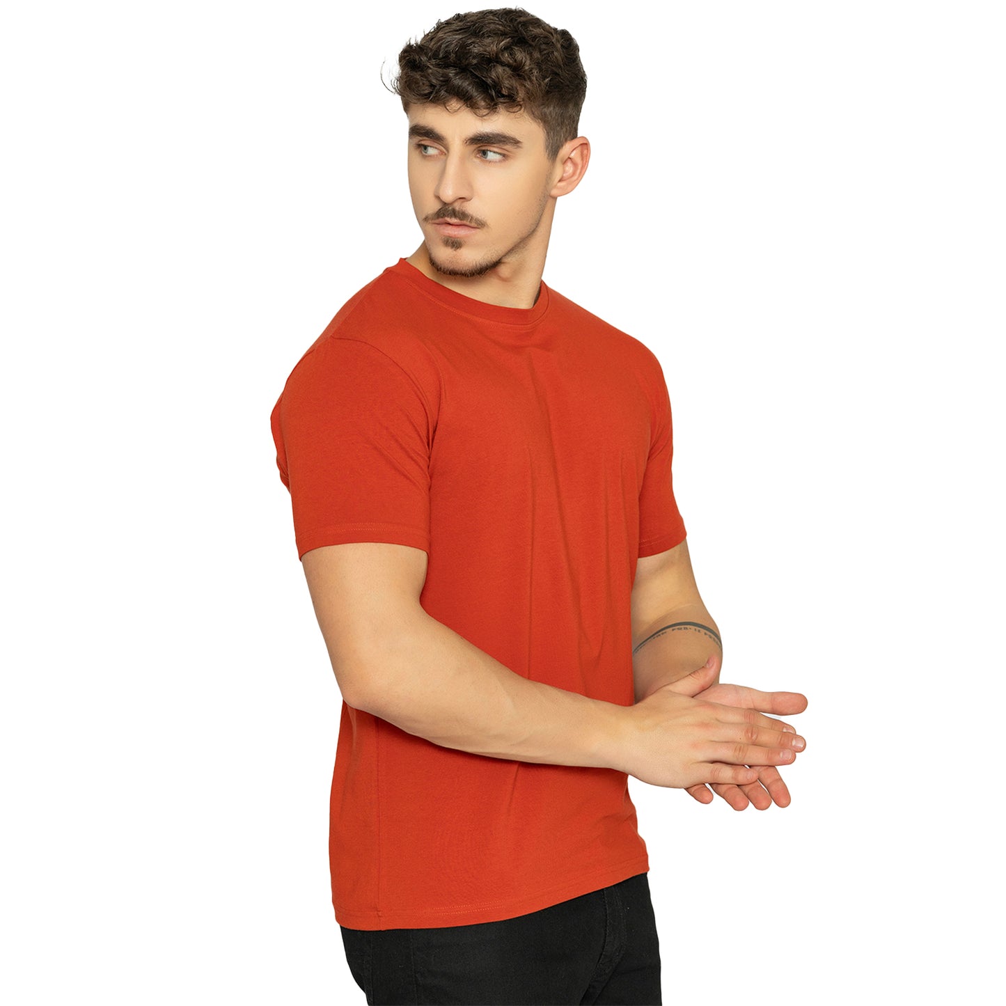 Baked Apple Round Neck Half Seleeve T-Shirt for Men