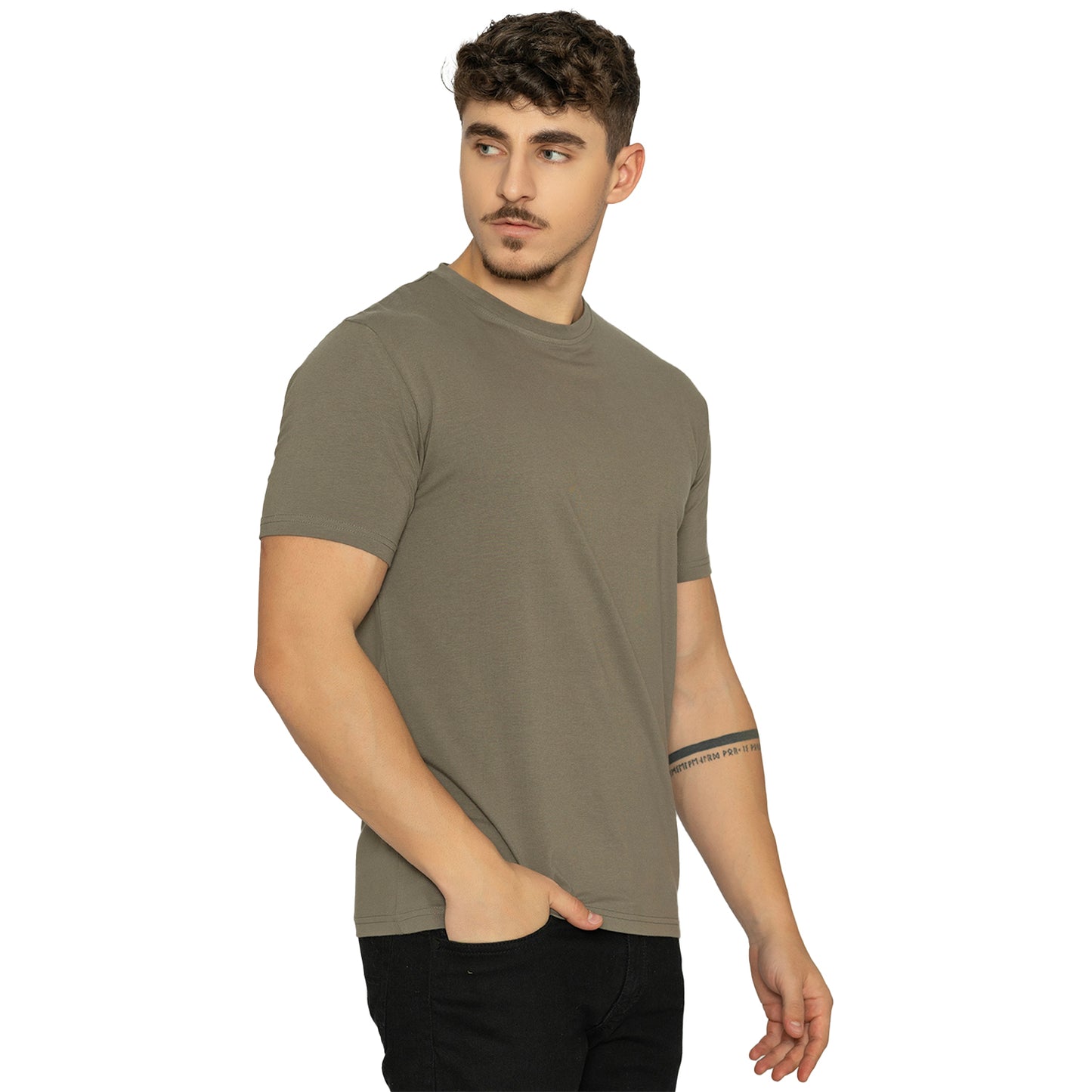 Dark Forest Round Neck Half Sleeves T-Shirt for Men