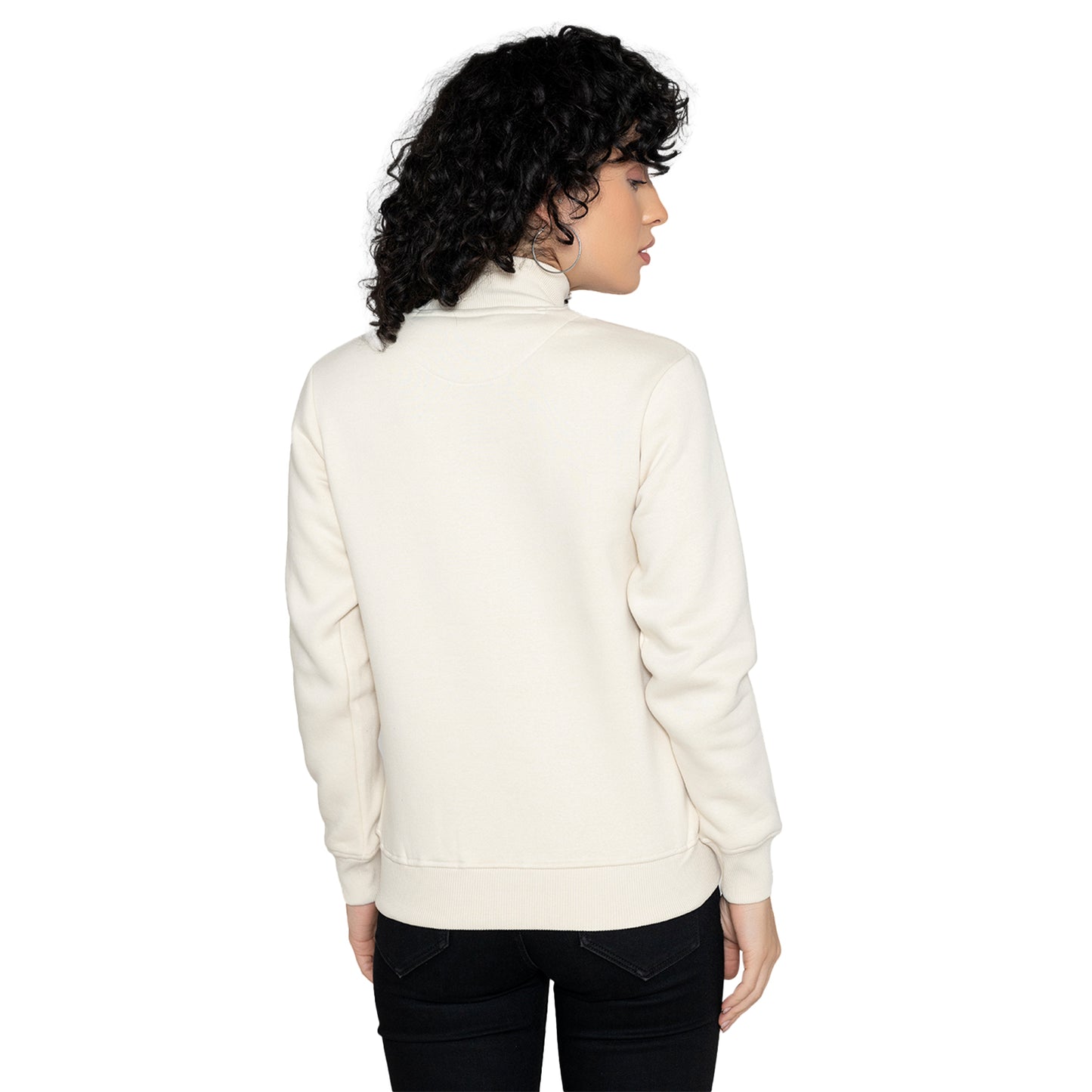 Women High Neck Sweatshirt