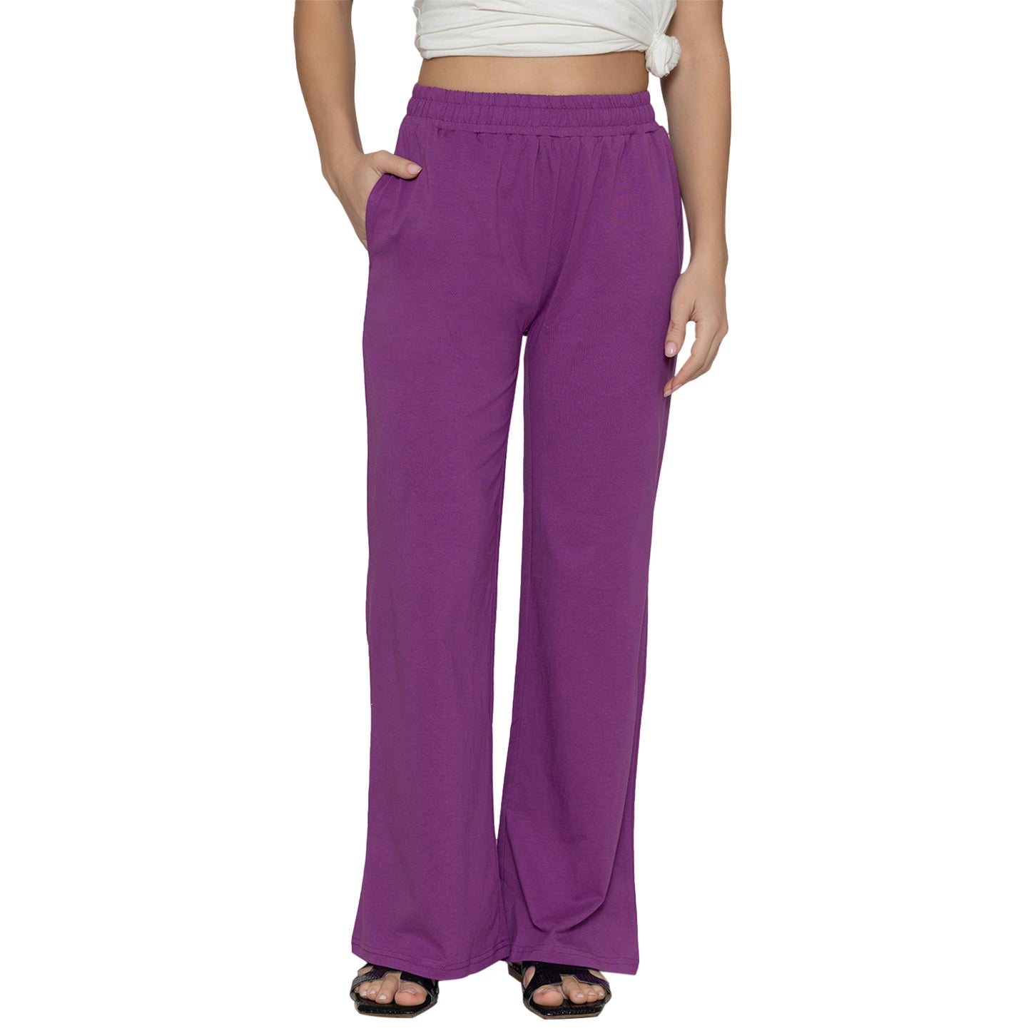 Women Flare Pant - Purple