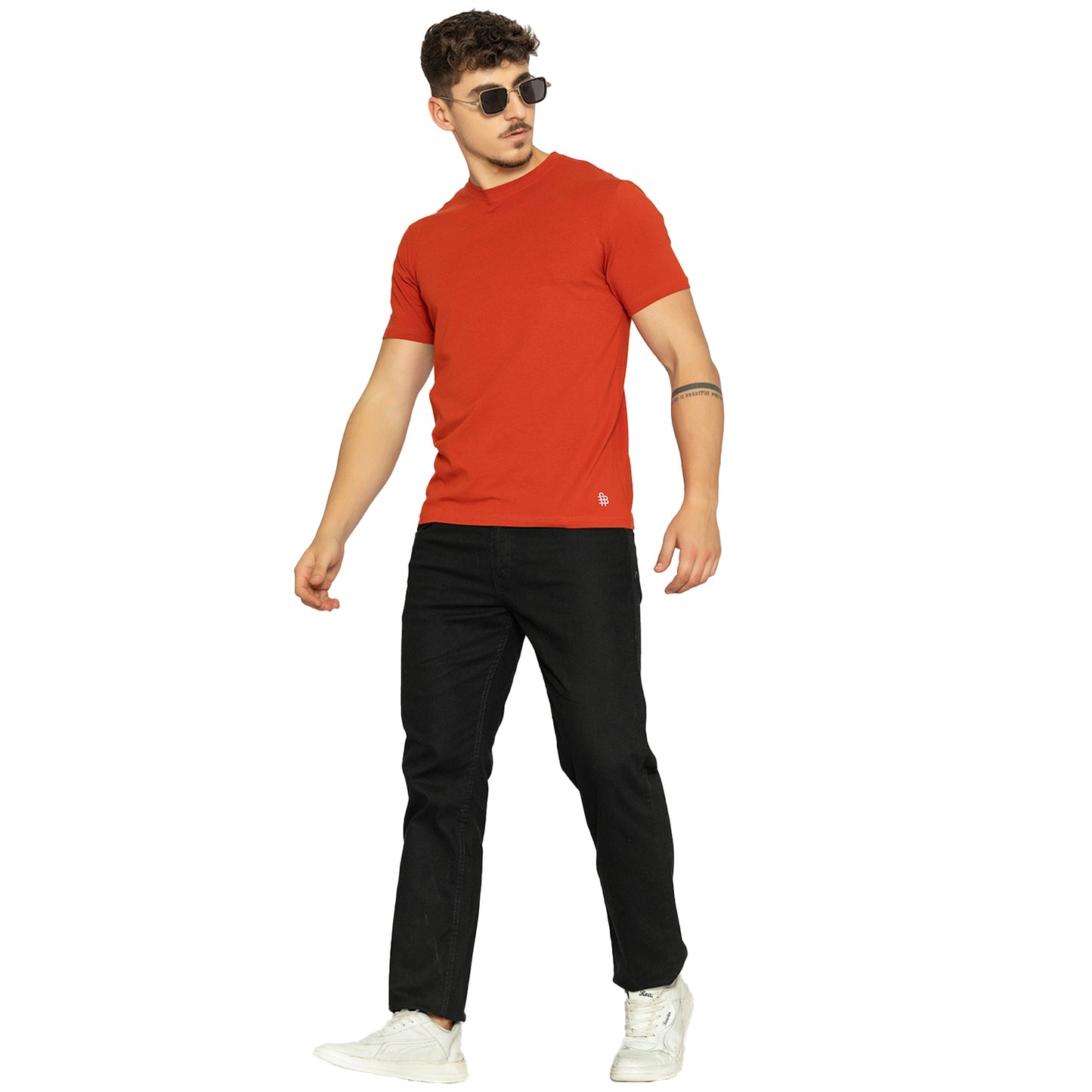 Baked Apple Round Neck Half Seleeve T-Shirt for Men