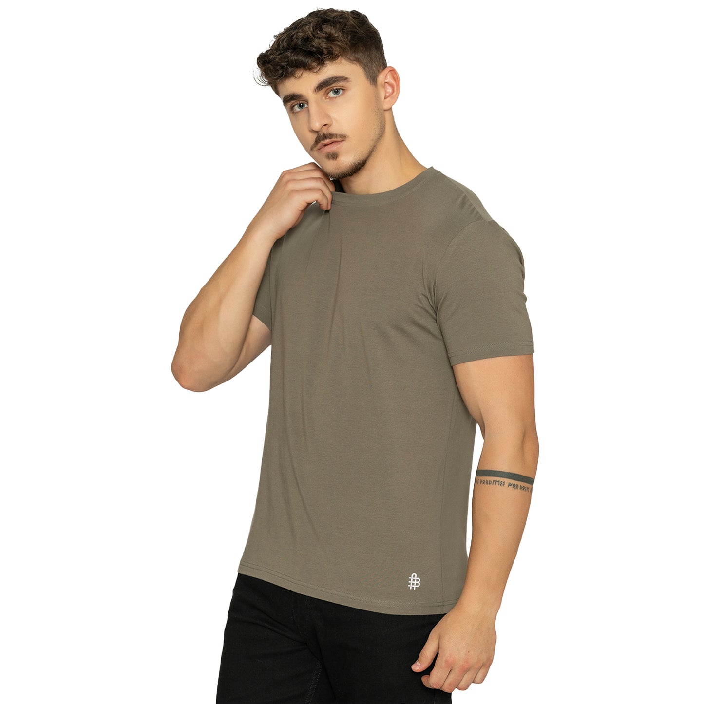 Dark Forest Round Neck Half Sleeves T-Shirt for Men
