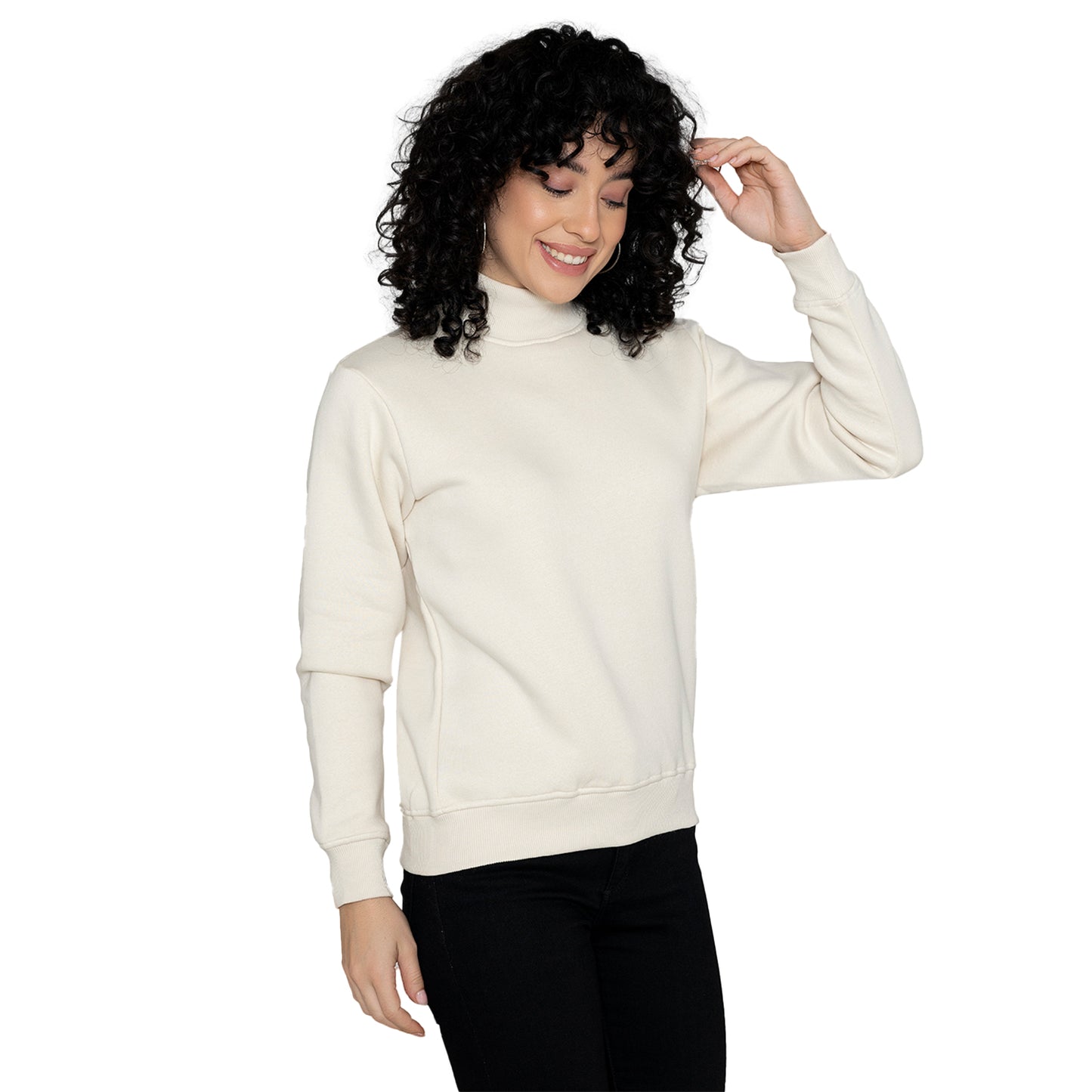 Women High Neck Sweatshirt