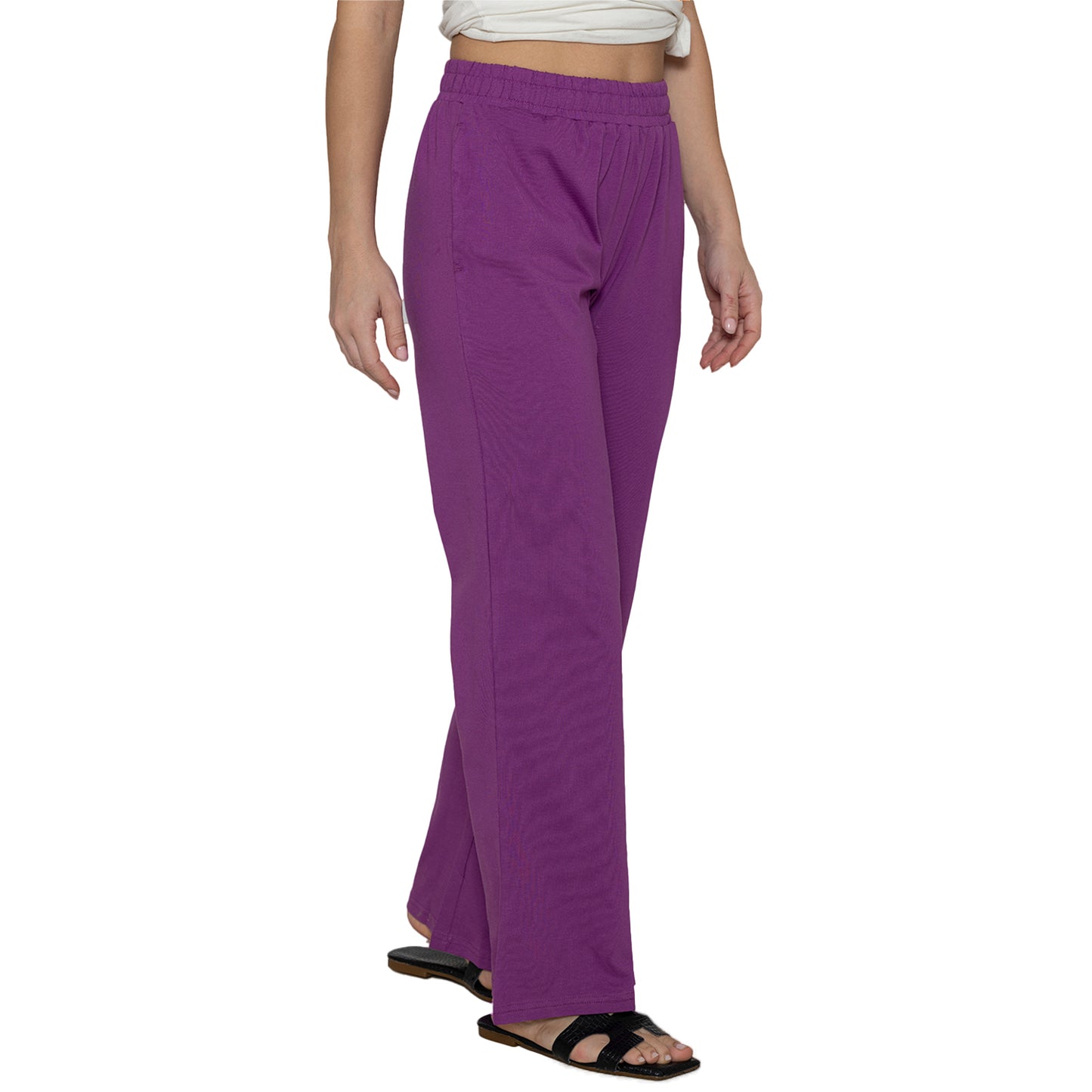Women Flare Pant - Purple
