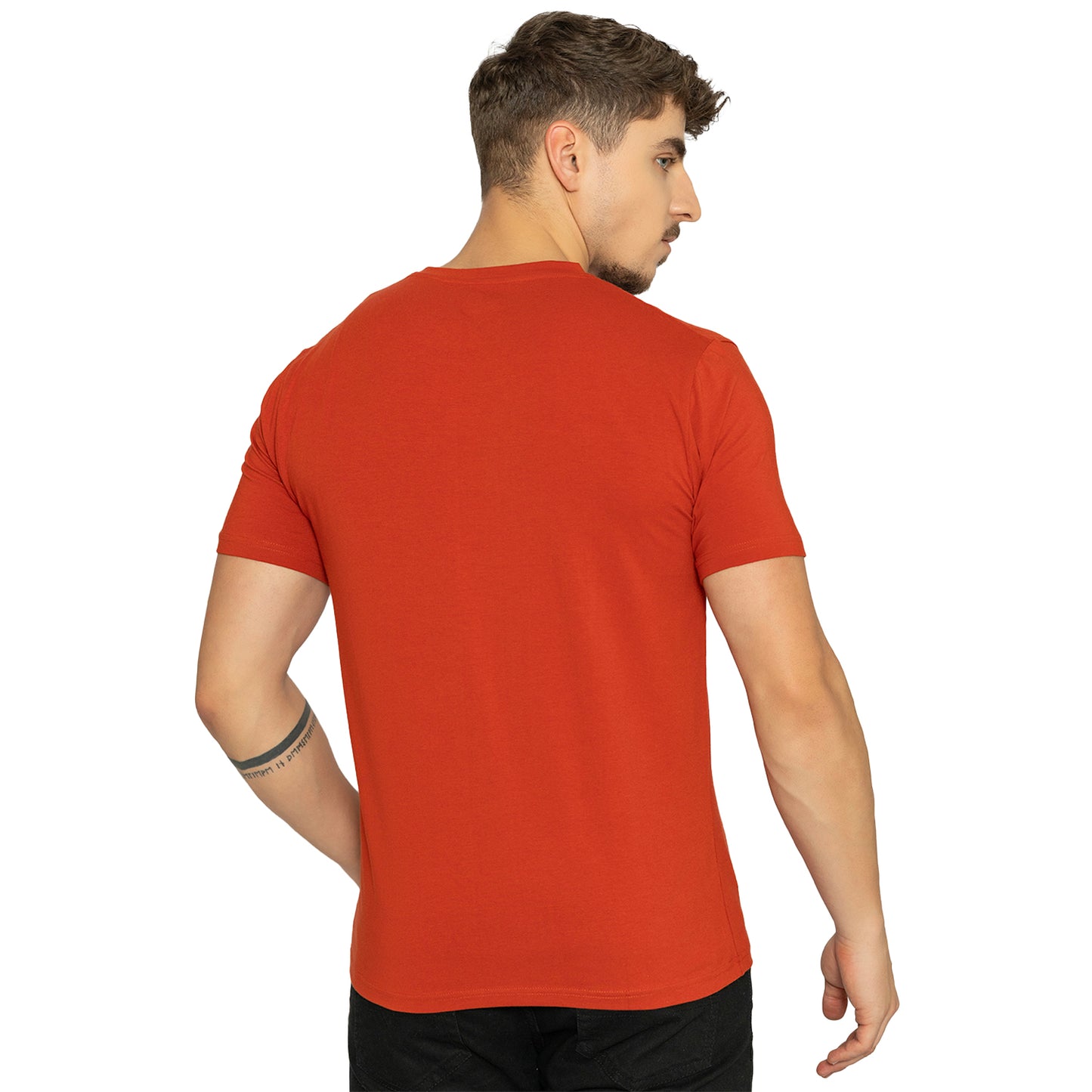 Baked Apple Round Neck Half Seleeve T-Shirt for Men