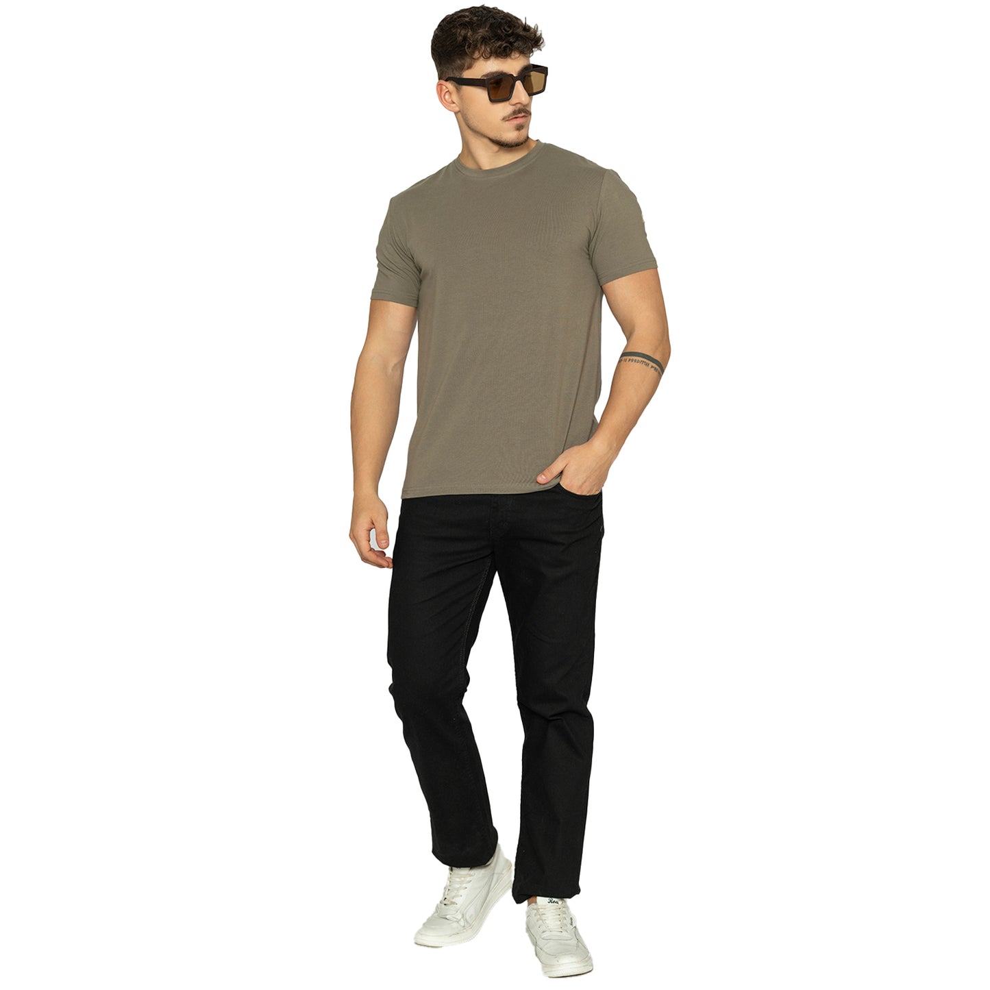 Dark Forest Round Neck Half Sleeves T-Shirt for Men