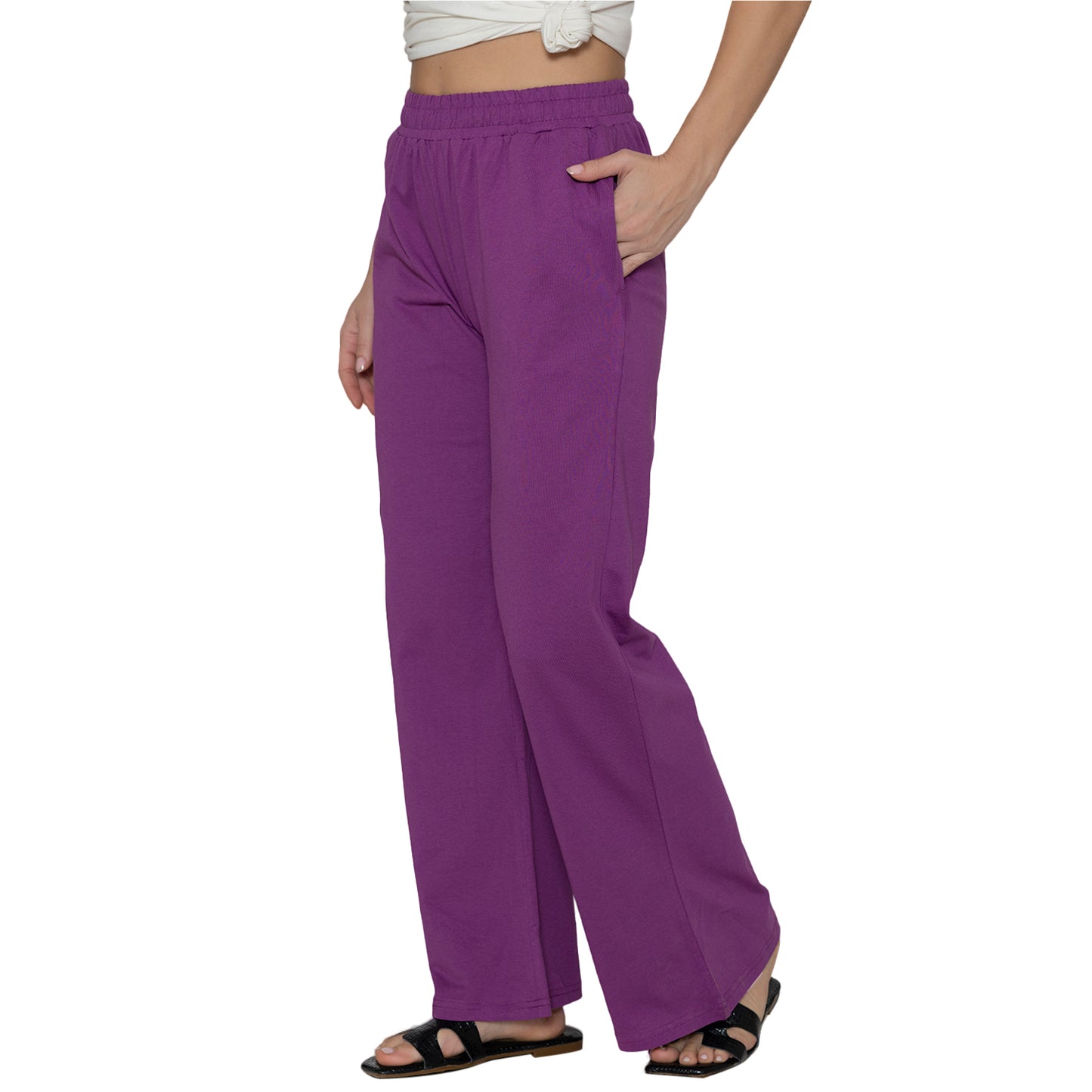 Women Flare Pant - Purple