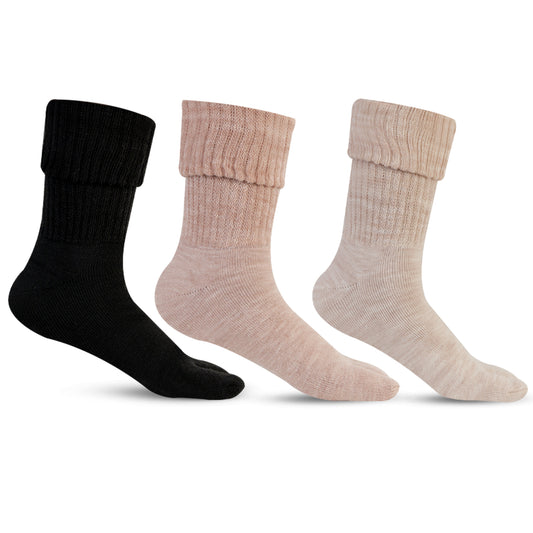 Woolen Thumb Socks For Women's in Pack Of 3 - Assorted