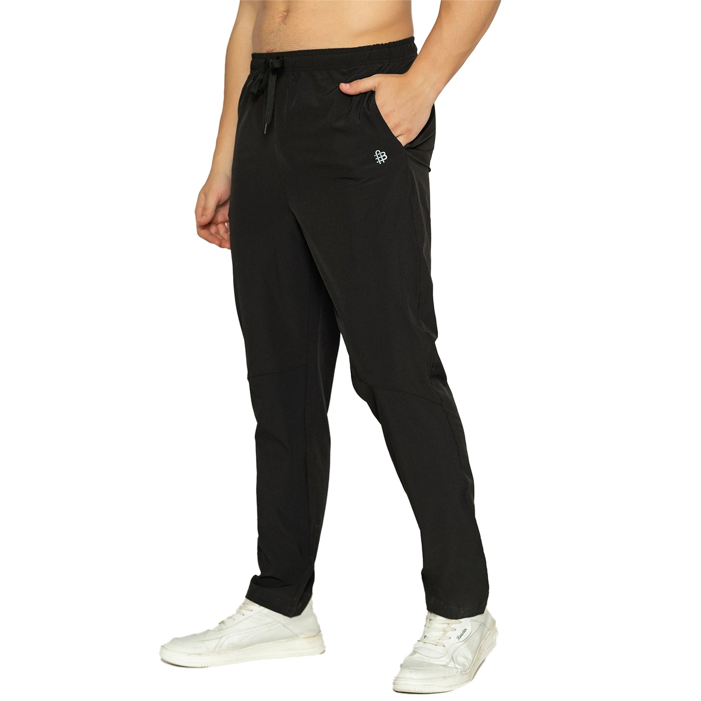 Men's Solid Trackpant- Black