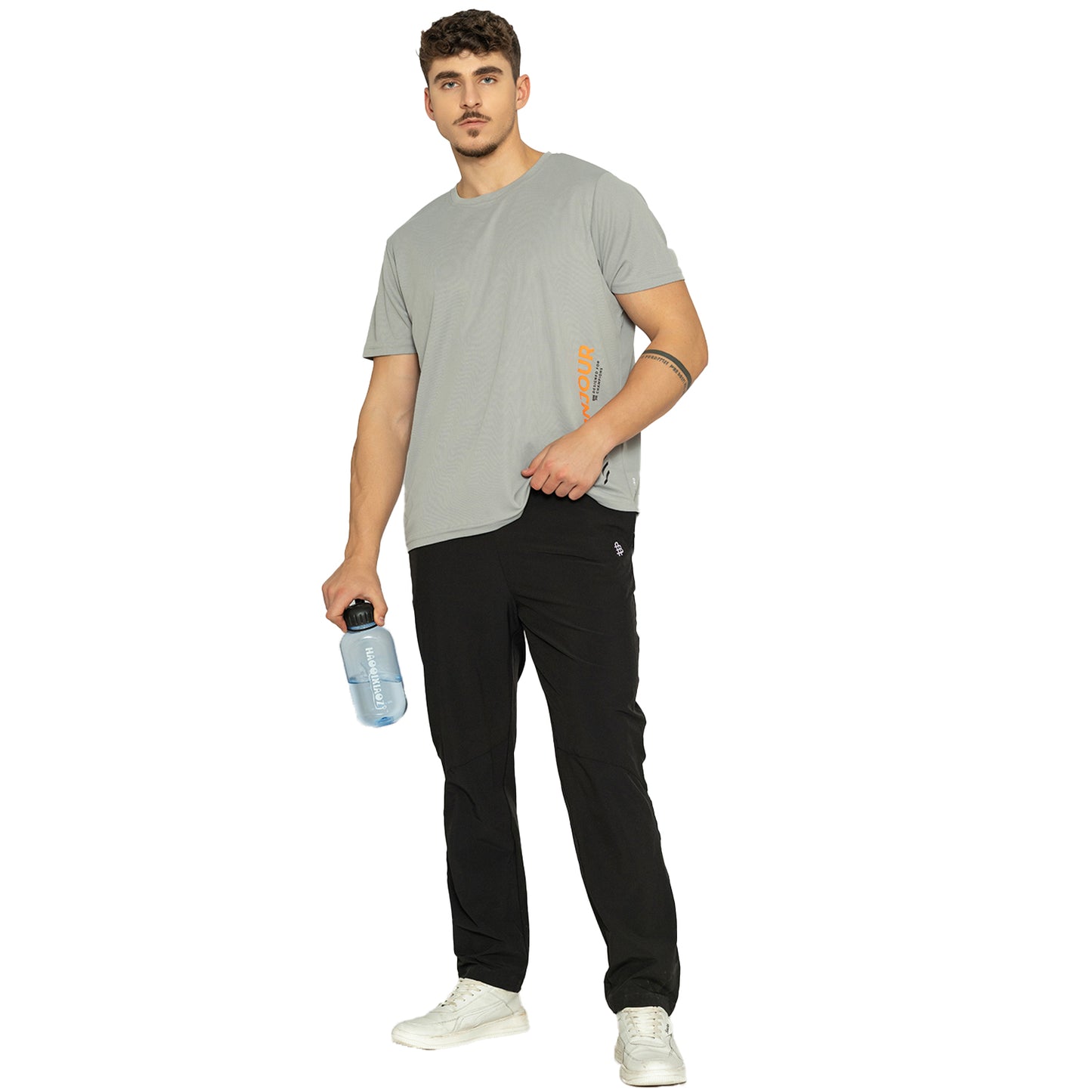 Men's Solid Trackpant- Black