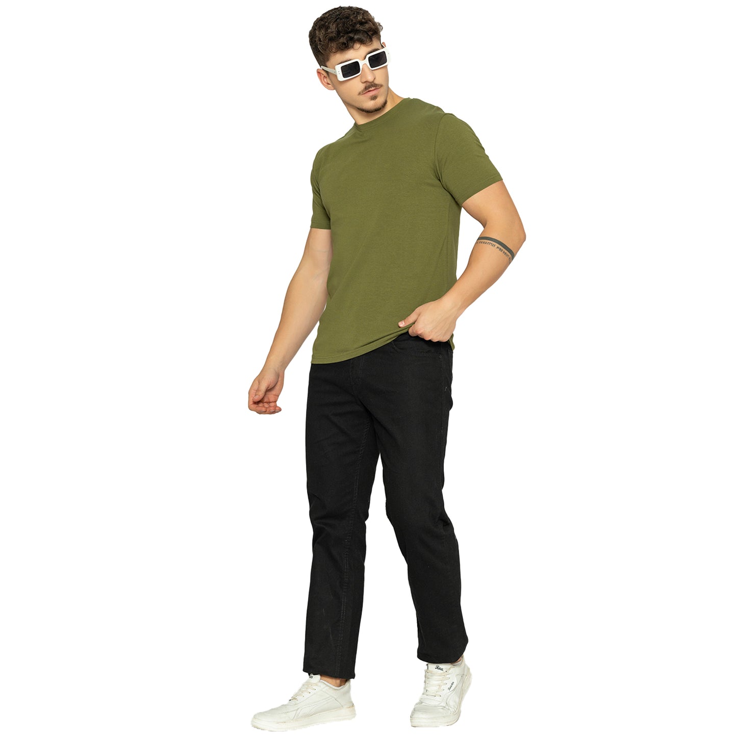Grasshopper Round Neck Half Sleeves T-Shirt for Men