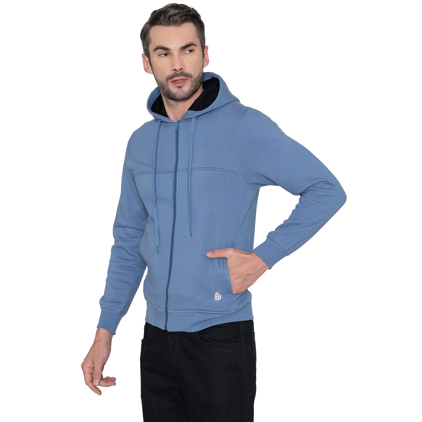 Men's Full Sleeve Hoodie - Blue
