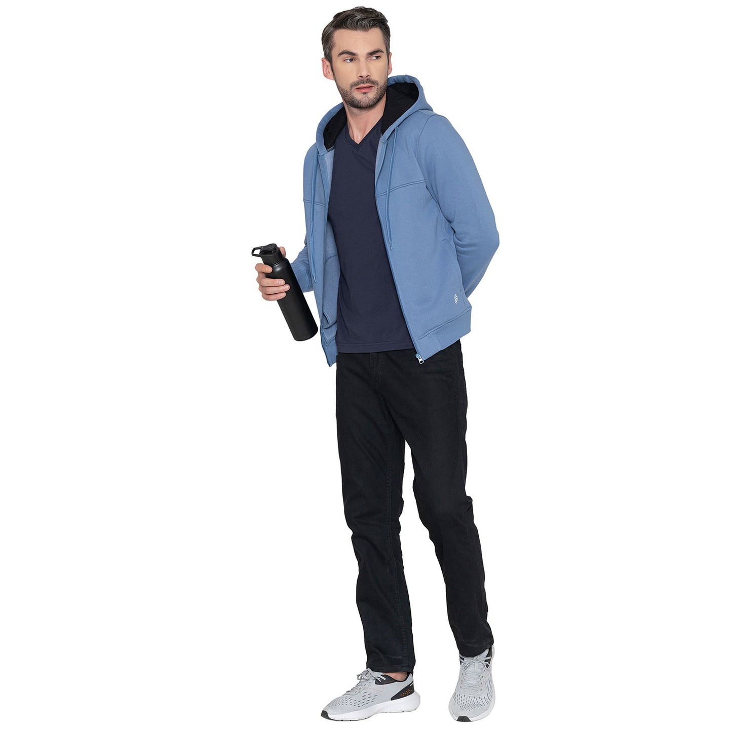 Men's Full Sleeve Hoodie - Blue
