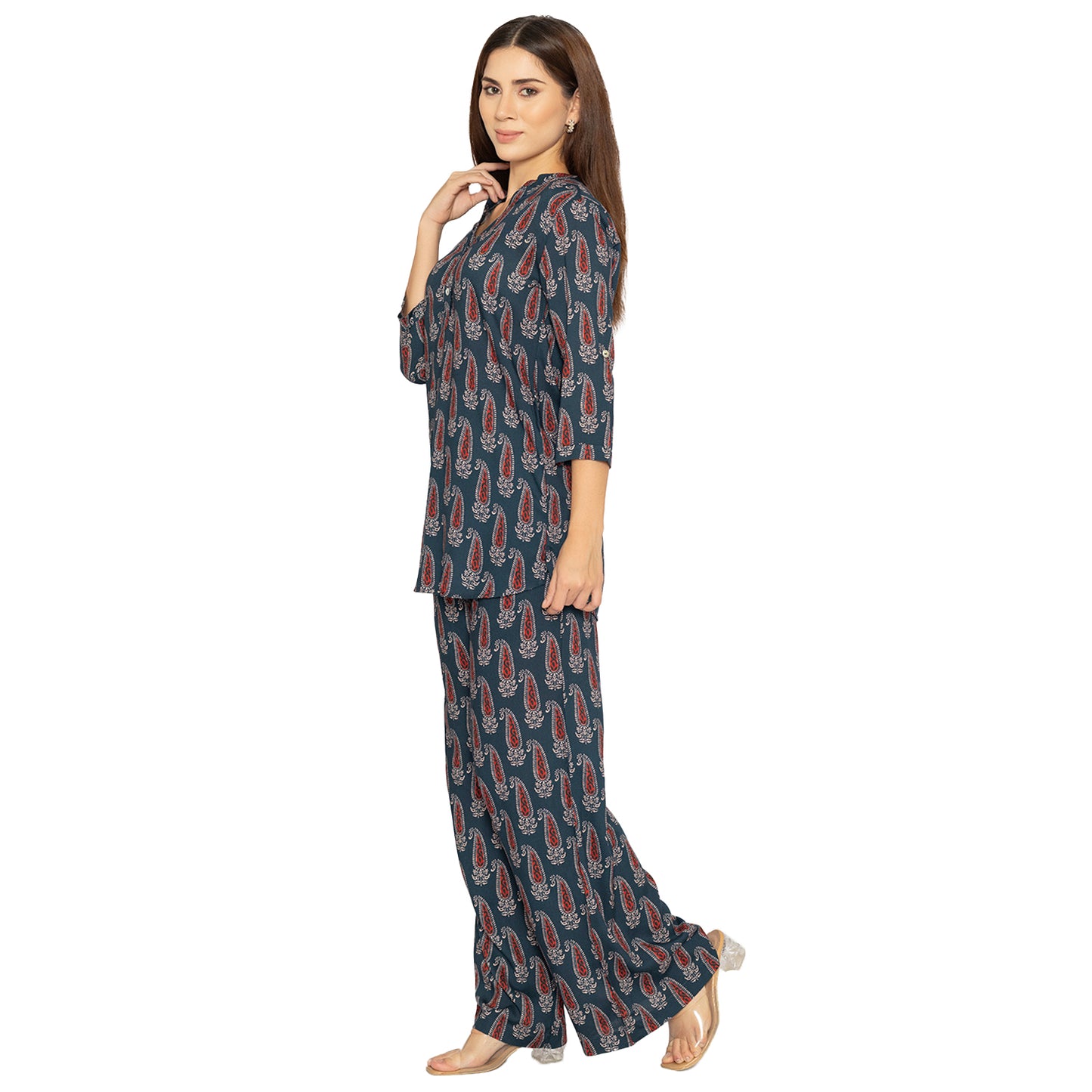 Printed Short Kurti for Women – 3/4th Sleeve Design