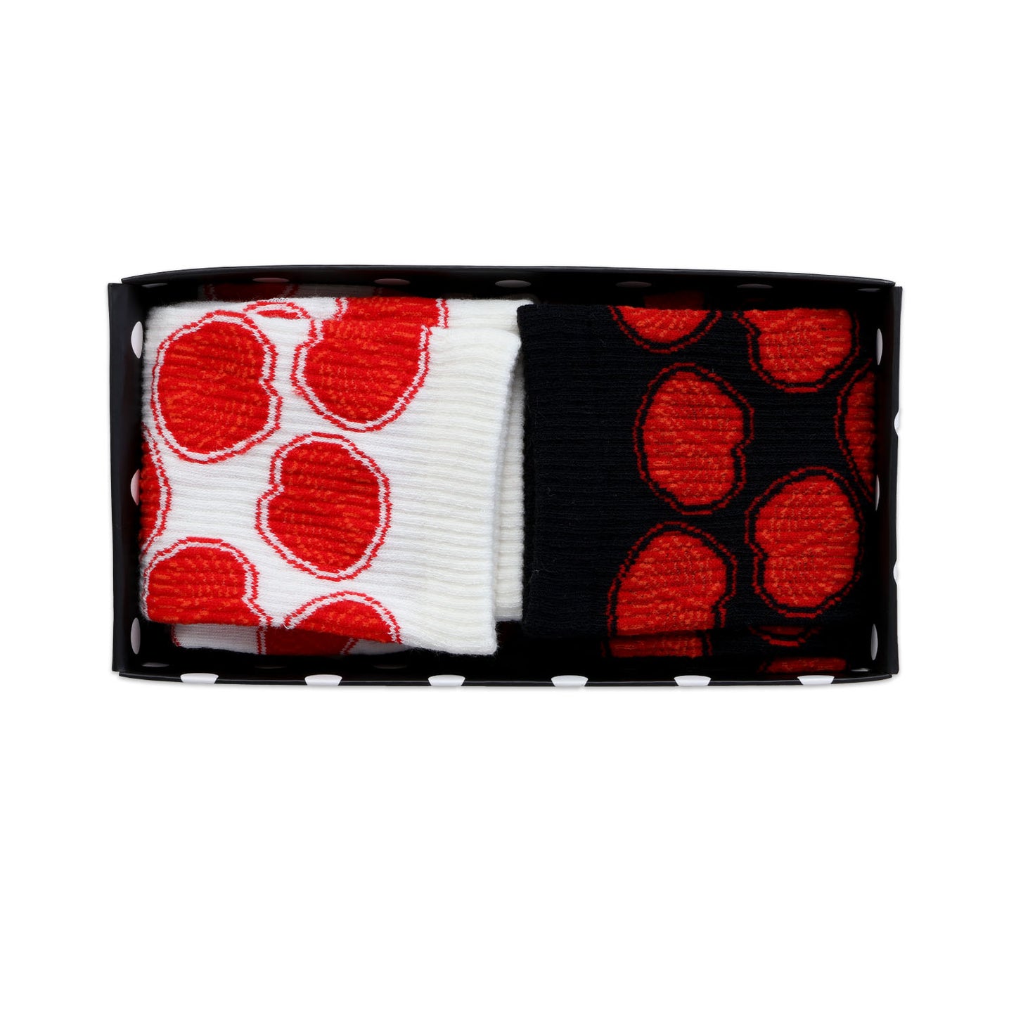 Couple Crew Length Socks White & Black