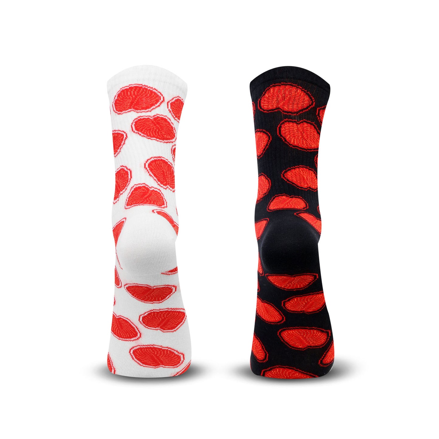 Couple Crew Length Socks White & Black