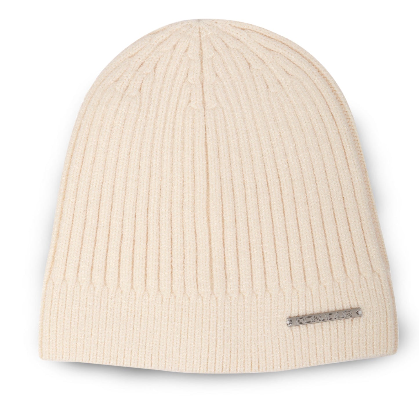 Unisex Woolen Winter Beanie Cap (Ivory)