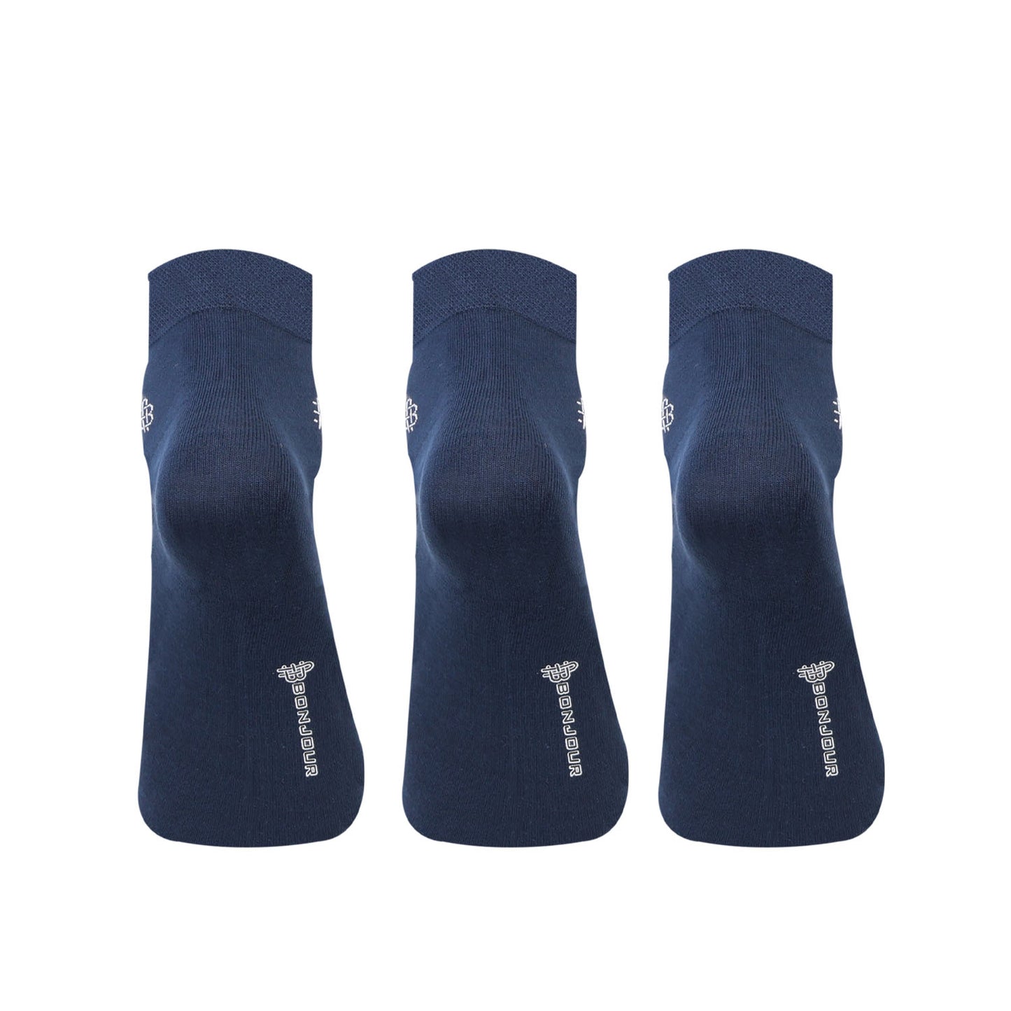 Bamboo Fiber Classic Ankle Socks (Navy) - Pack of 3